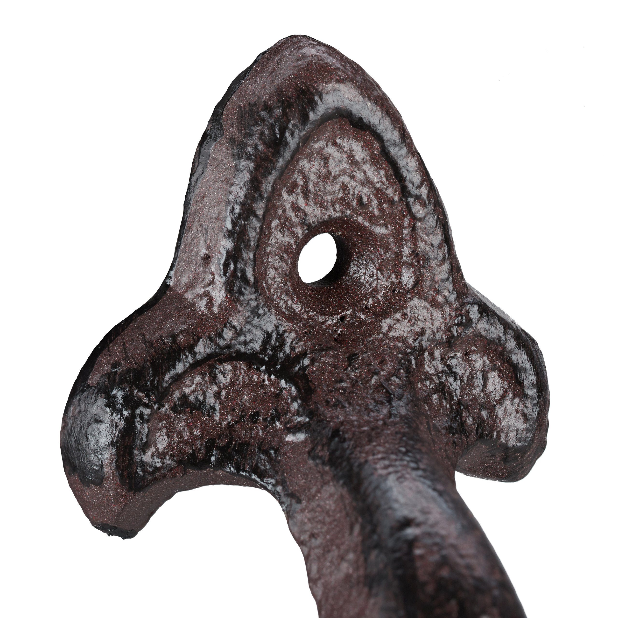 relaxdays Möbelgriff 6 x Möbelgriff Vintage braun