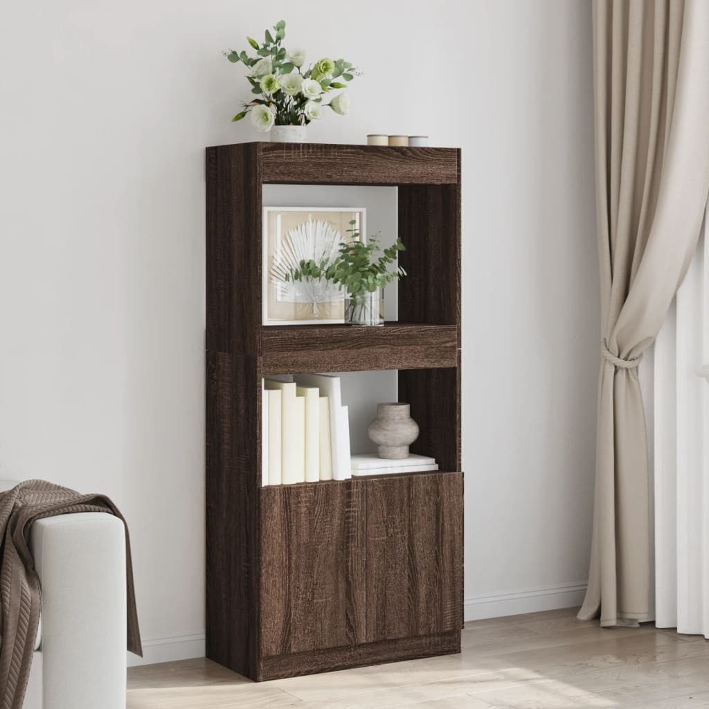 vidaXL Bücherregal Highboard Braun Eichen-Optik 63x33x140 günstig online kaufen
