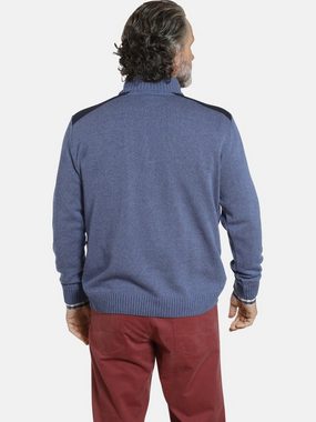 Jan Vanderstorm Strickpullover NIKANOR Troyer in Melangestrick