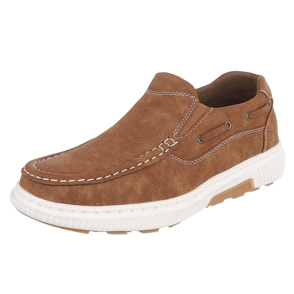 Coolwalk Herren Slipper Slip-On Halbschuh sportlich modern Slipper (92009895) Flach Slipper in Camel