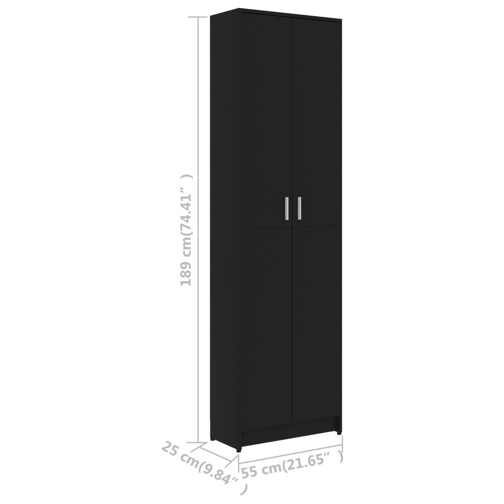 2 Hochschrank 25x55x189 in mit (LxBxH: 3002978 cm) Türen Schwarz möbelando