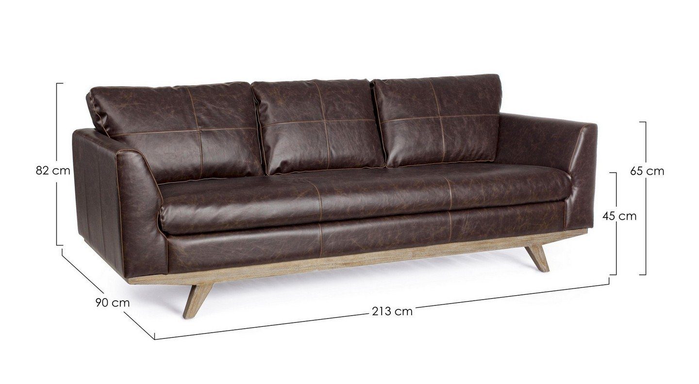 Johnston Natur24 Sofa Polster 213x82x90cm Sofa Couch Polyurethan Sofa