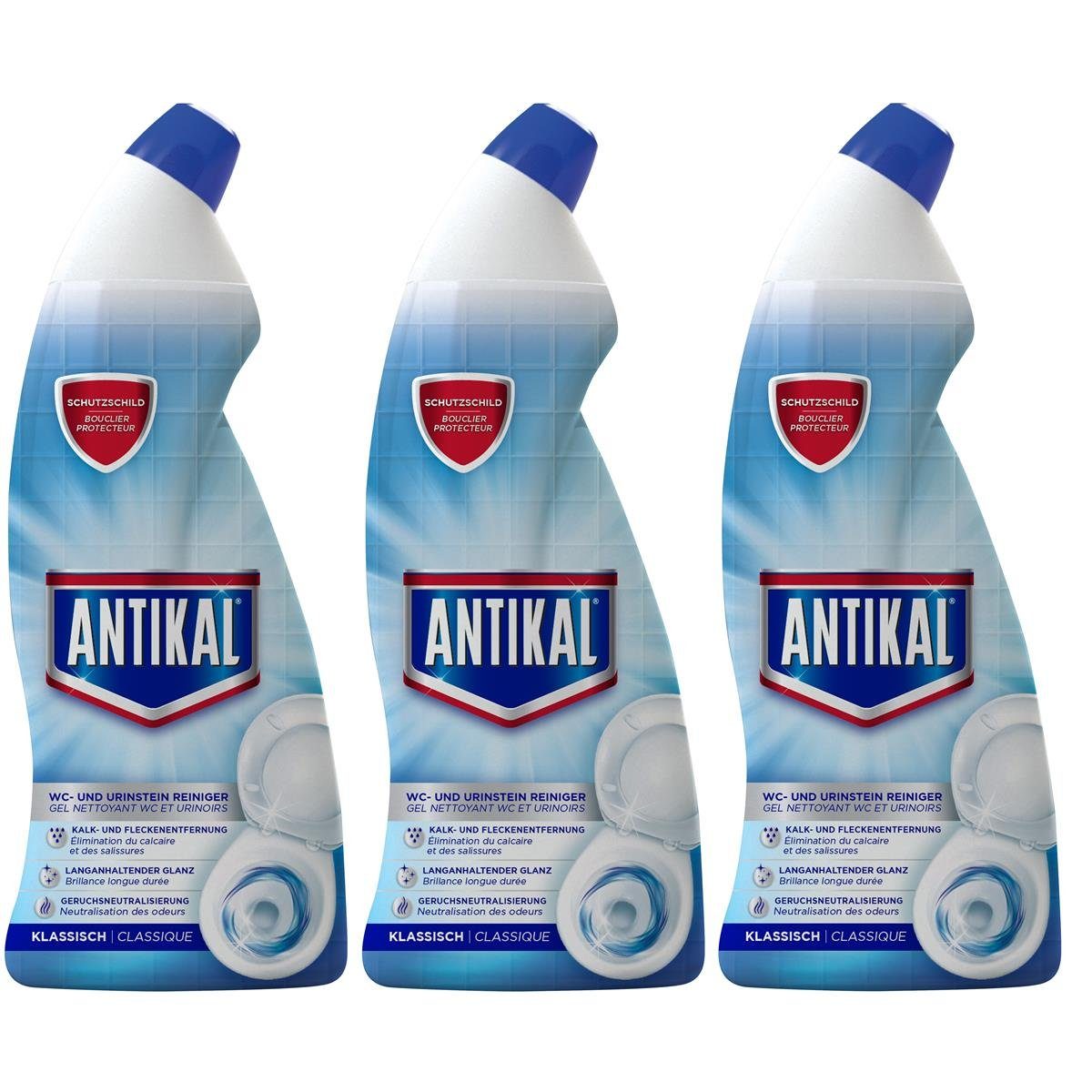 Antikal WC- und Urinstein Reiniger 750ml - Kalk- und Fleckentfernung (WC-Reiniger