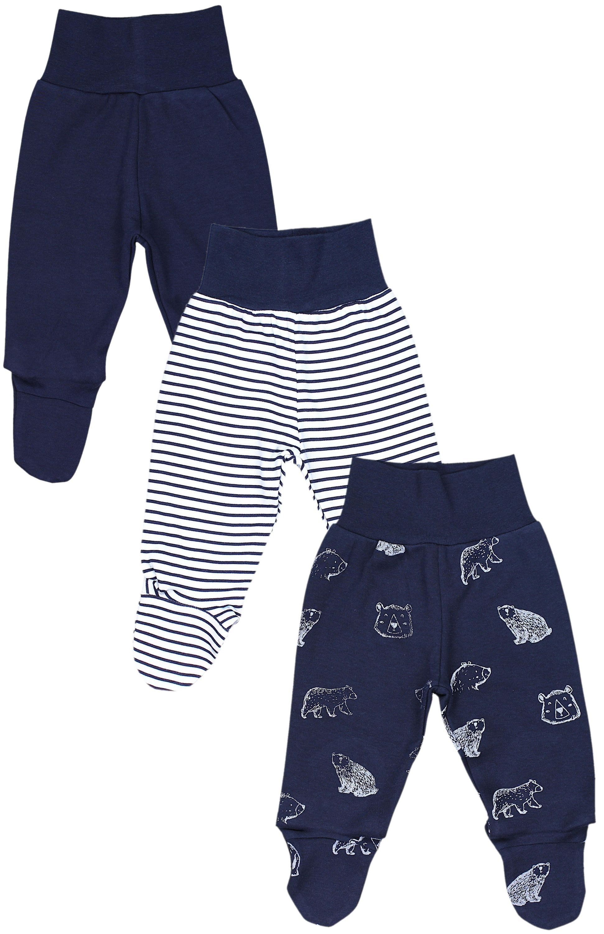 Strampler TupTam Baby Jungen Strampelhose mit Fuß 3er Pack
