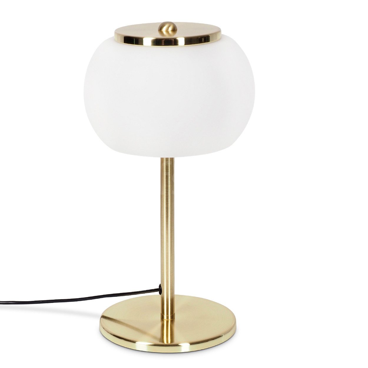 hofstein Tischleuchte dimmbare Tischlampe aus Metall/Glas in Weiß/Gold, LED günstig online kaufen