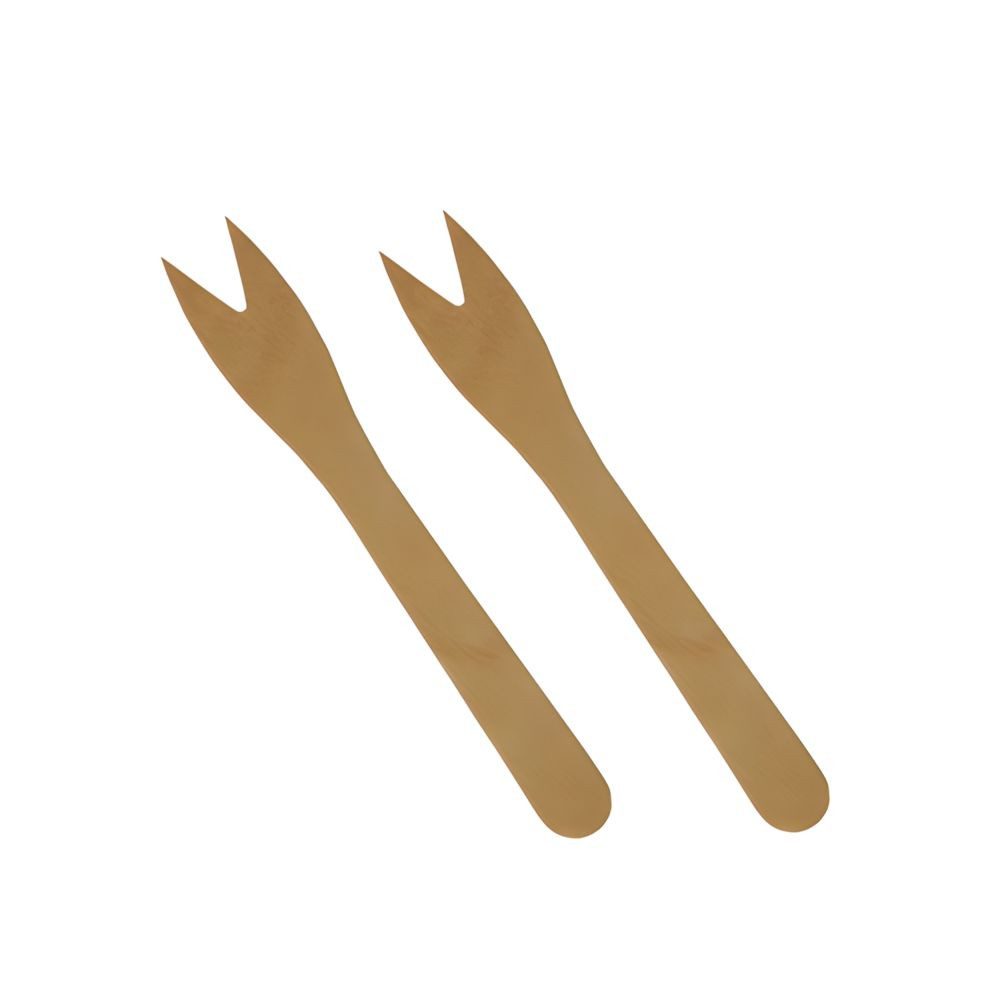 PAPSTAR Einweggabel Snack-Gabeln, Holz pure 12,1 cm 4000 Stk
