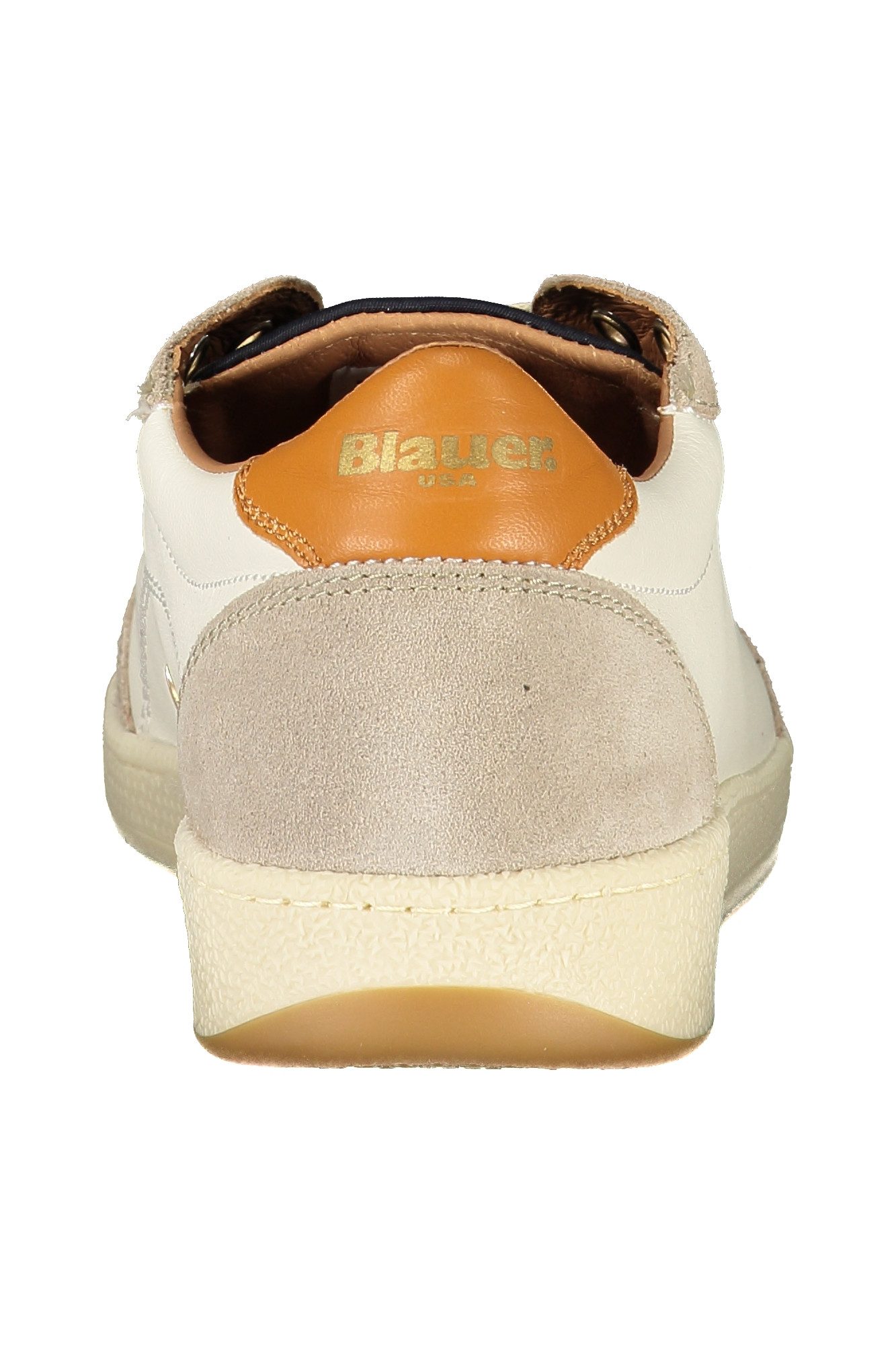 Blauer Sneaker Weiße Herrensneaker mit kontrastierenden Details