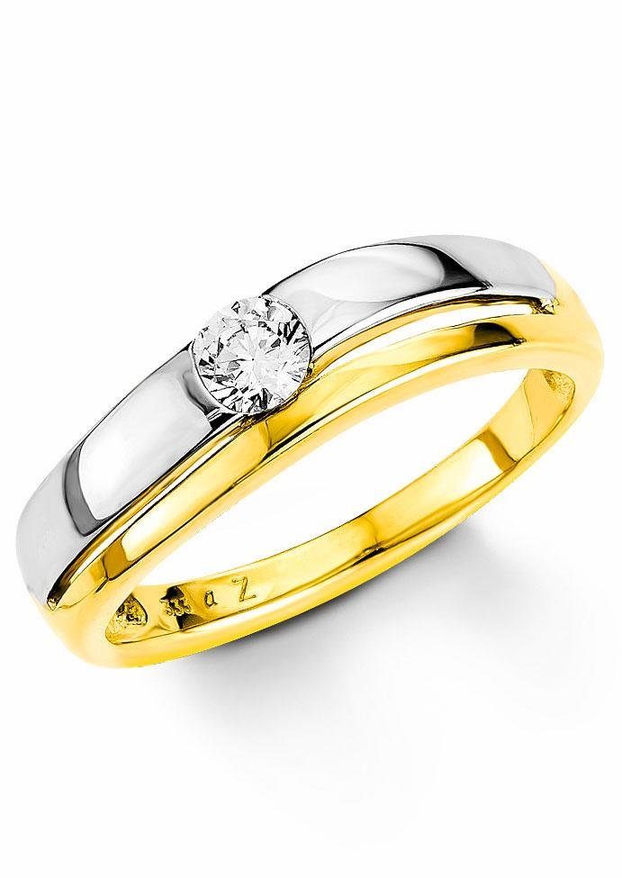 Amor Goldring, mit Zirkonia