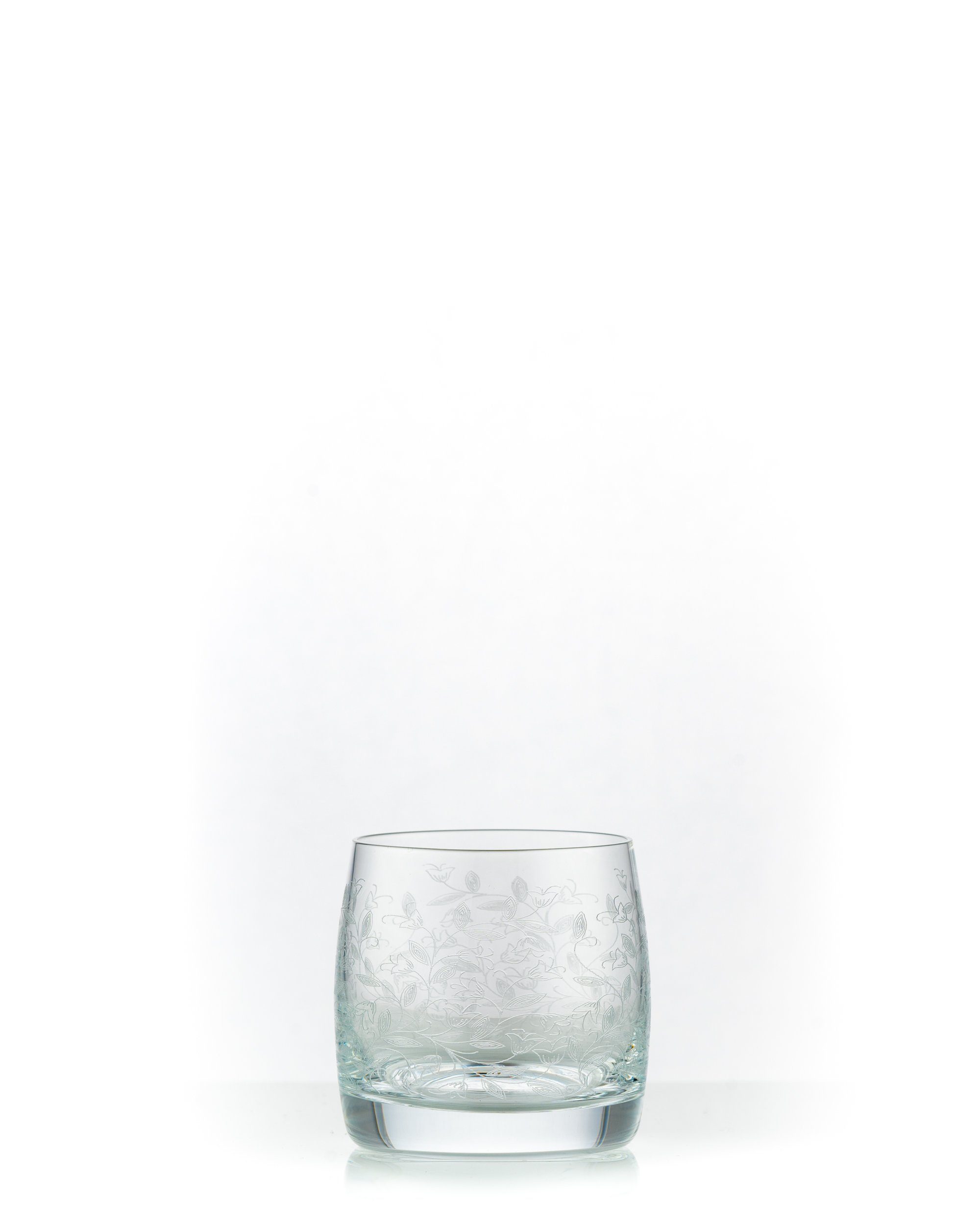 Crystalex Becher Ideal Gravur Wassergläser 230 ml 6er Set, Kristallglas, Pantografie, Ranken Gravur