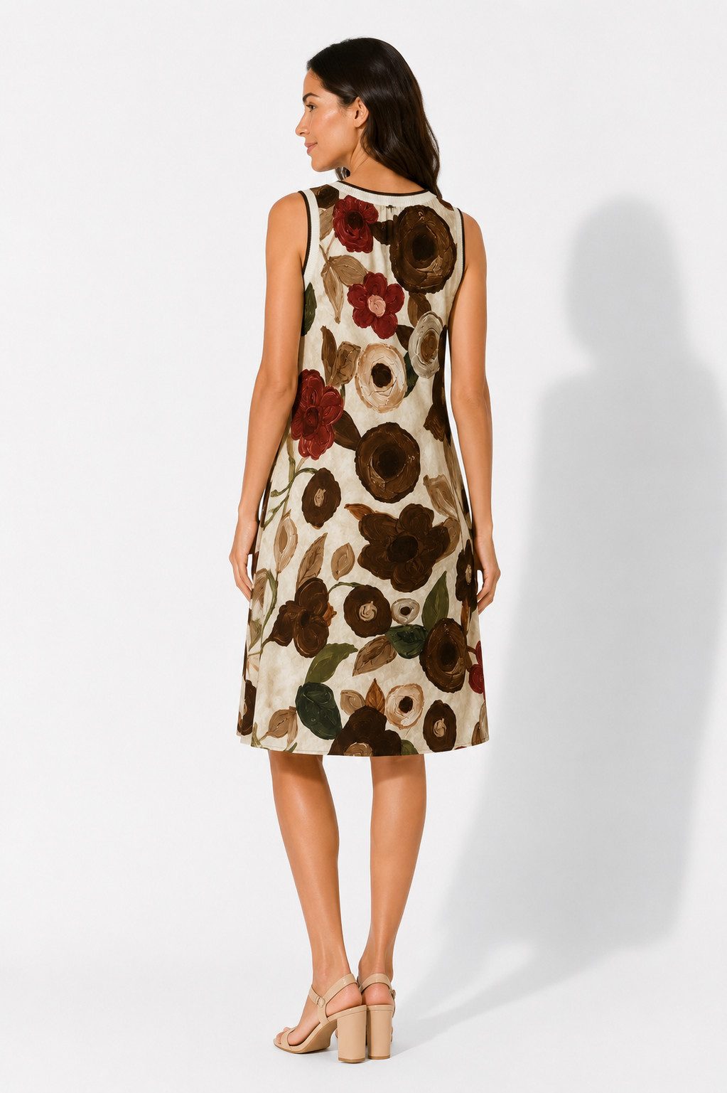 ITALY VIBES Sommerkleid - florales Viskosekleid in A-Linie - Etuikleid für Damen ONE SIZE - passend für Größen S - L