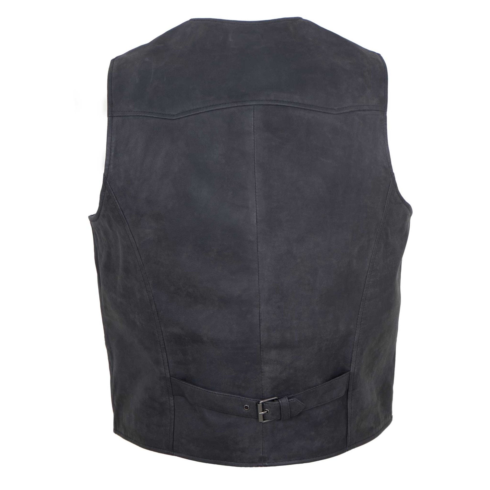 Maddox Lederweste Emilio MADDOX - Herren Lederweste Lammnubuk navy