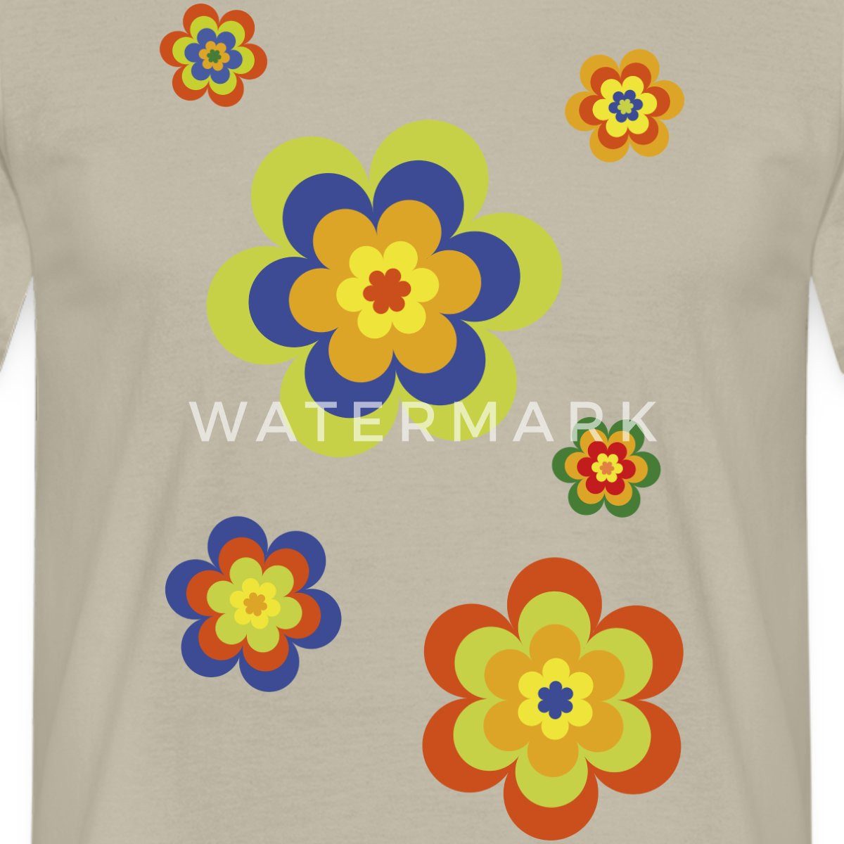 Spreadshirt T-Shirt Hippie Flower Power Blumen Fasching Männer T-Shirt (1-t günstig online kaufen