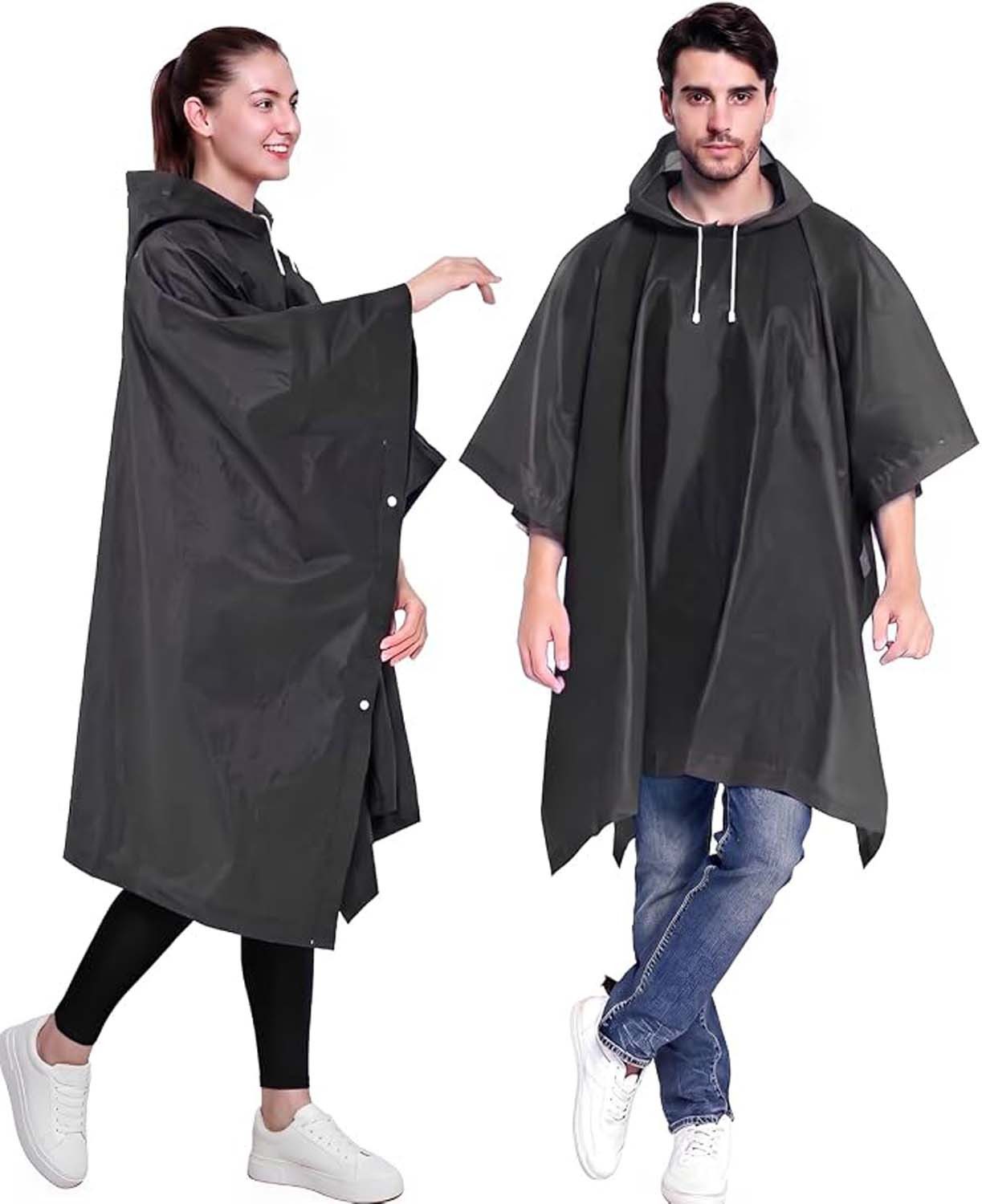 Coonoor Regenponcho 1 Stück Wasserdichter EVA Regenponcho für Erwachsene Unisex