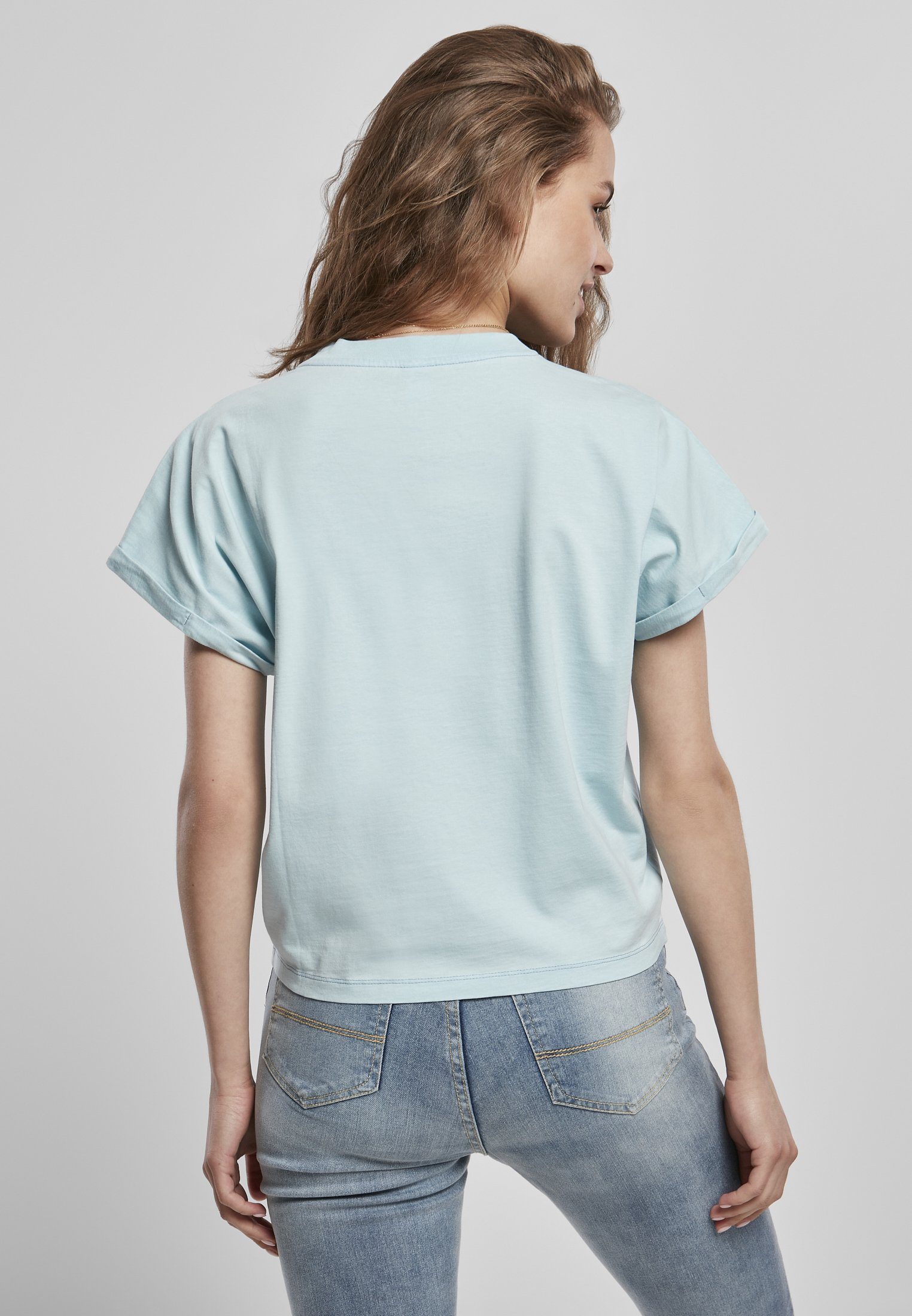 URBAN CLASSICS Strandshirt Damen und Stil von Gefühl Dye Tee (1-tlg), Short Pigment Komfort Ladies Cut Für perfektes On ein Sleeve