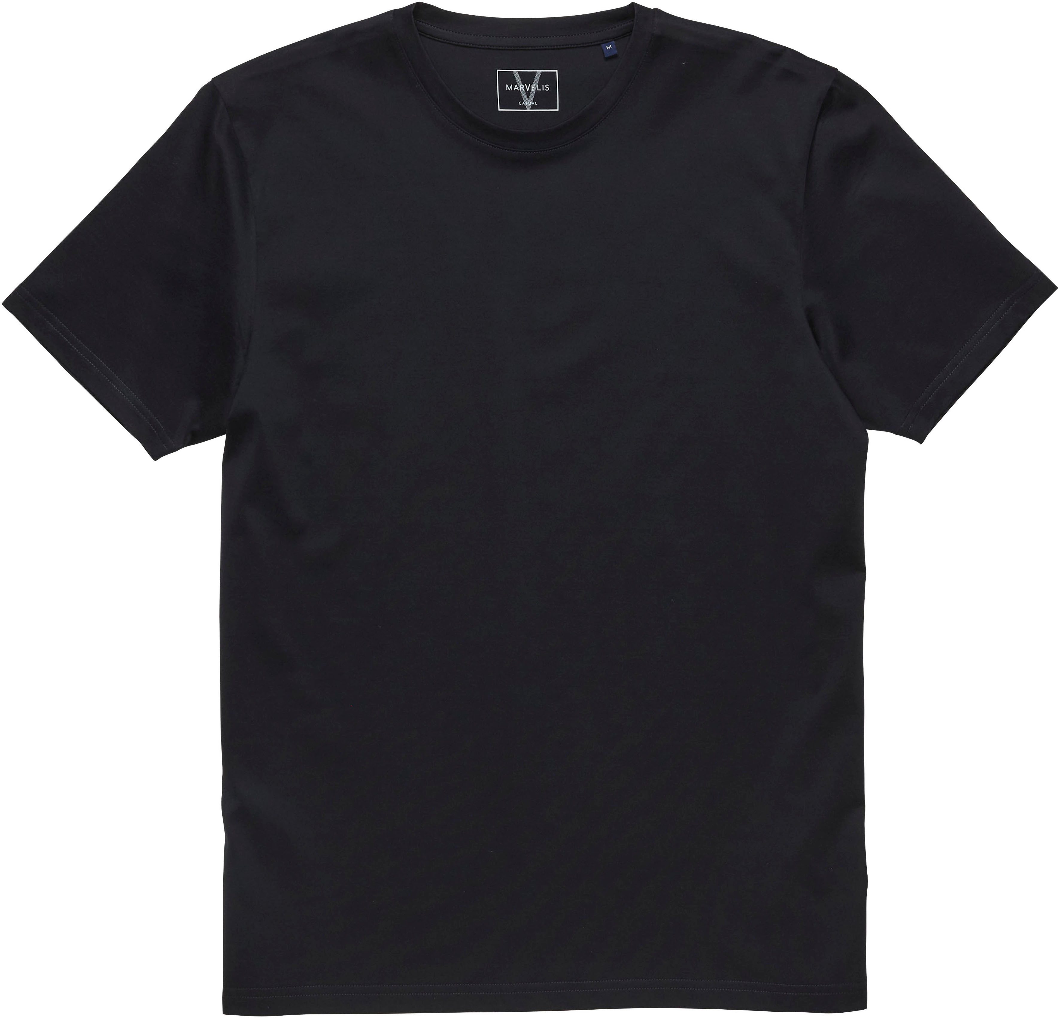 MARVELIS T-Shirt aus Baumwolle, Rundhals, casual fit