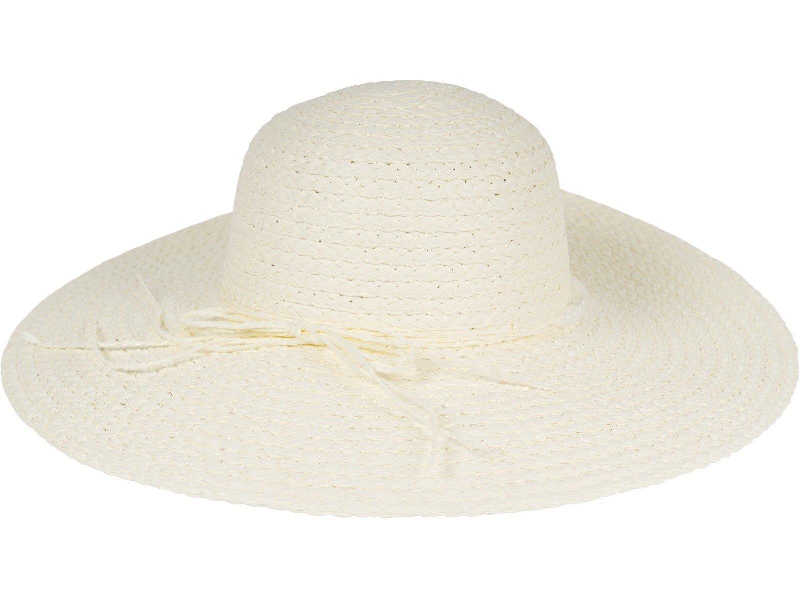 styleBREAKER Sonnenhut Papierstroh Sonnenhut Perlen Hutband (1-St)