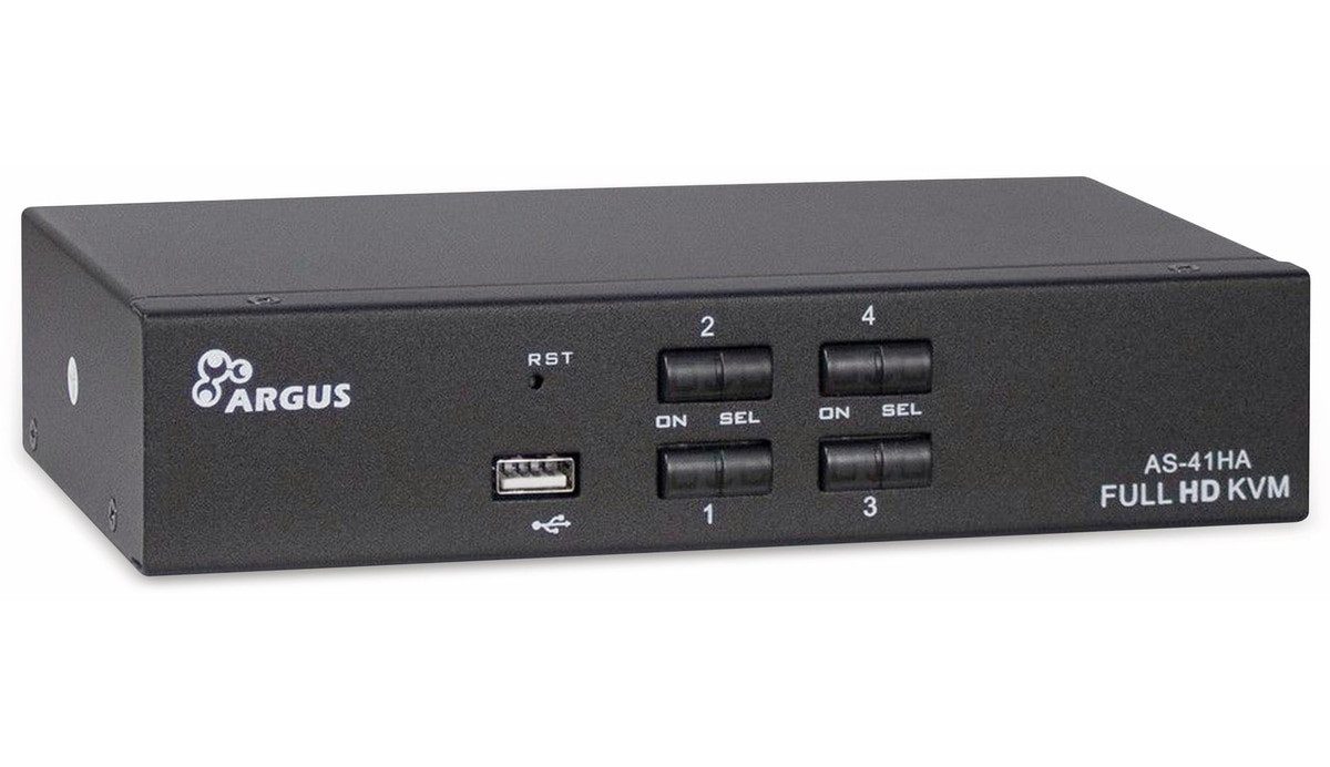 Inter-Tech DVI-Switch INTER-TECH KVM-Switch AS-41HA, HDMI, Metall, 4