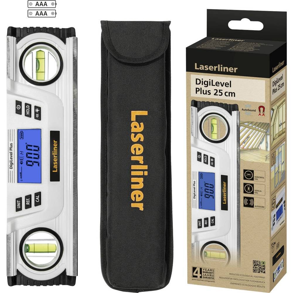 LASERLINER Wasserwaage DigiLevel Plus 25 081.249E Digitale Wasserwaage