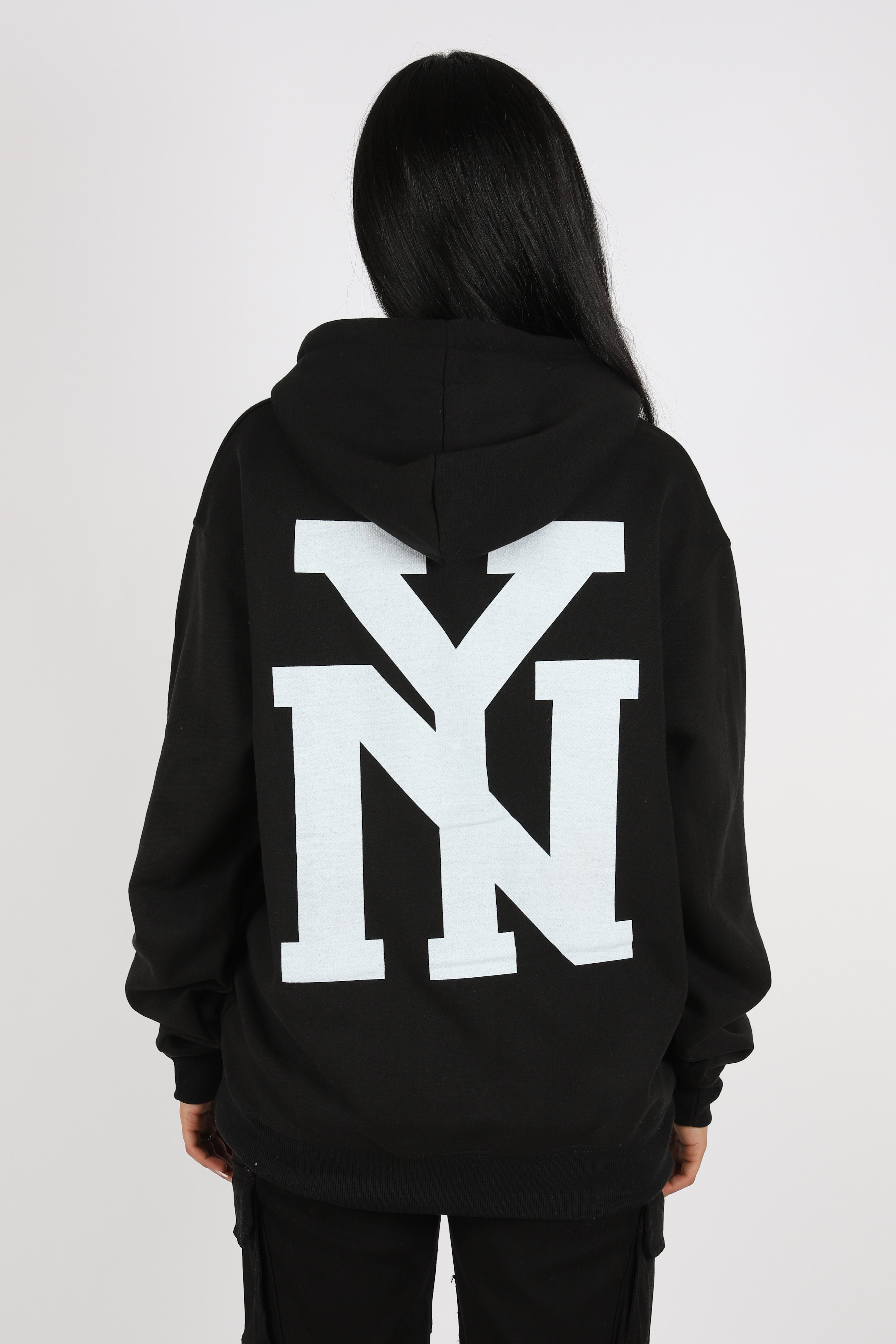 Worldclassca Hoodie Worldclassca Oversized NEW YORK Hoodie Print Kapuzenpullover Washed