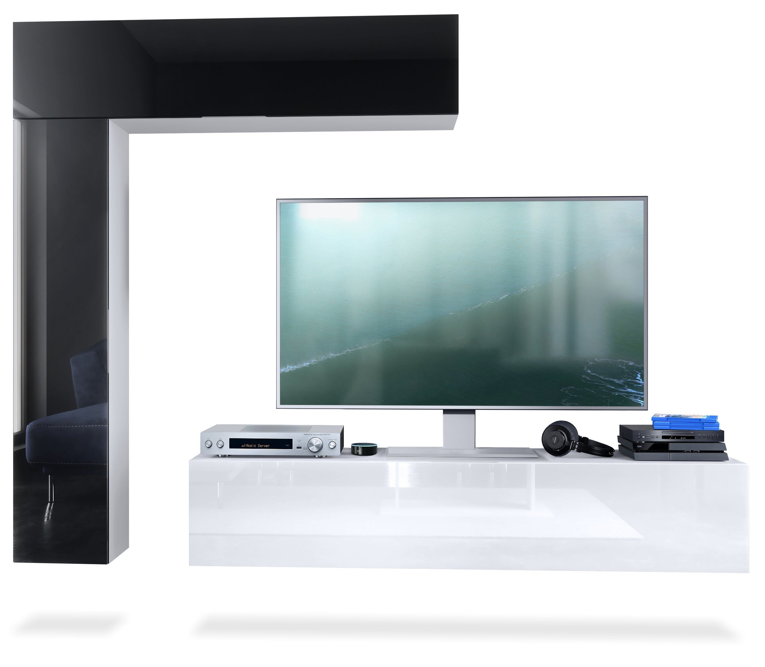 Fronten in Schwarz Hochglanz