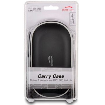 Speedlink Konsolen-Tasche Carry Case Hard-Case Tasche Bag Schwarz, Schutz-Hülle Karabiner Etui für Sony PSP Classic Fat Slim&Lite Street