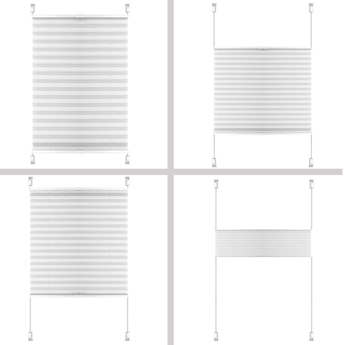 euroharry Plissee Plisse Rollo Plisseerollo Easyfix ohne Bohren Jalousie Pleated Blind – Bild 4 von 4