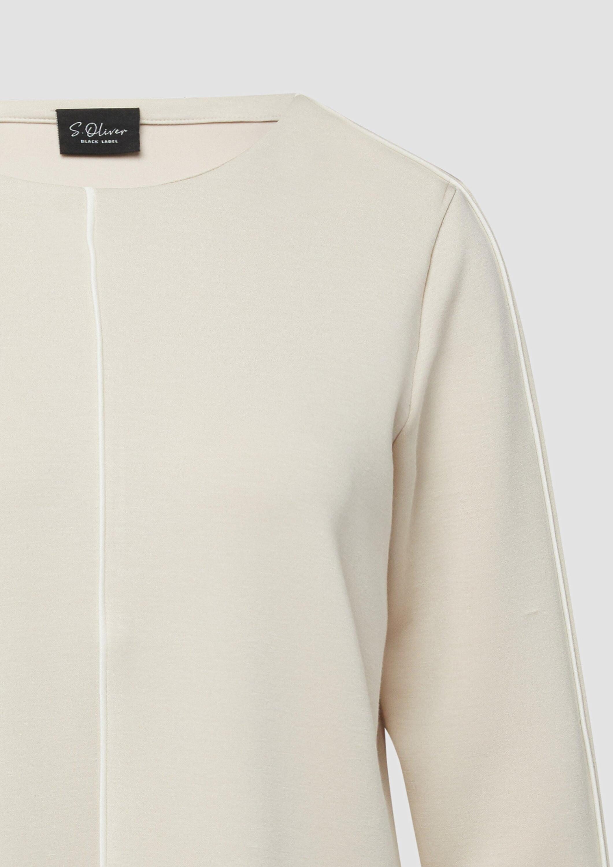 s.Oliver Sweatshirt Sweatshirt Scuba-Sweatshirt mit Kontraststreifen