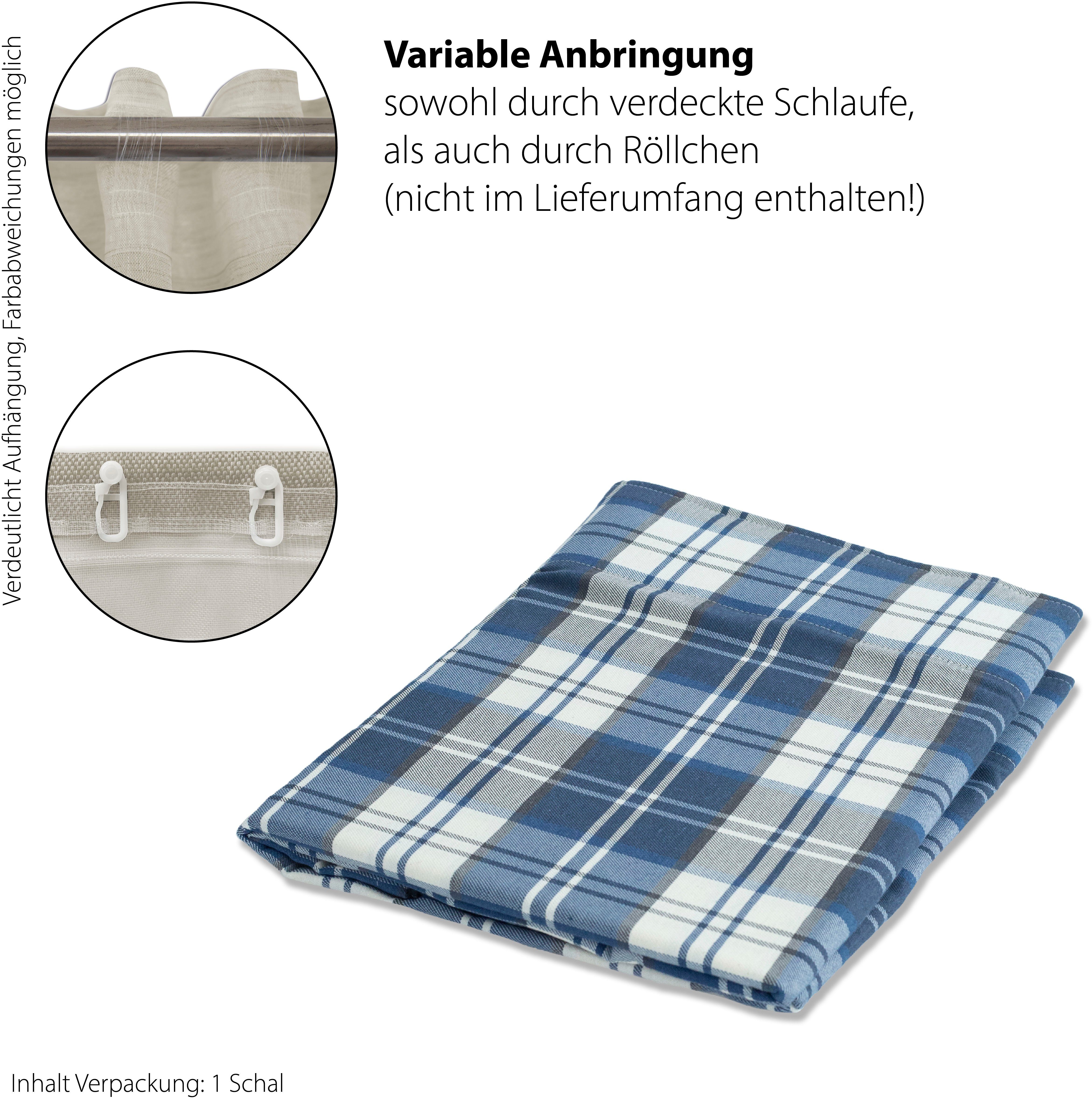 Vorhang, Chenille, Vorhang blickdicht Landhaus, HOMING, St), verdeckte blickdicht, Schlaufen (1 Aiko, Küche,