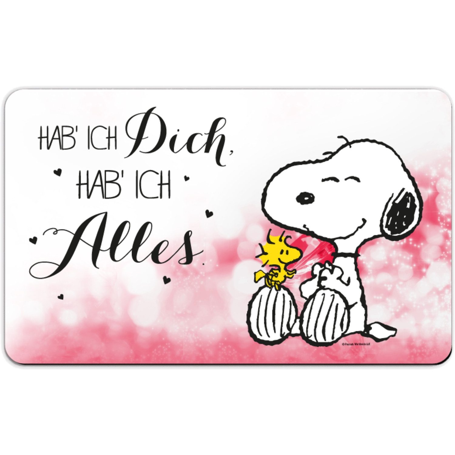 United Labels® Frühstücksbrett Peanuts Snoopy - Hab ich Dich hab ich Alles, Resopal