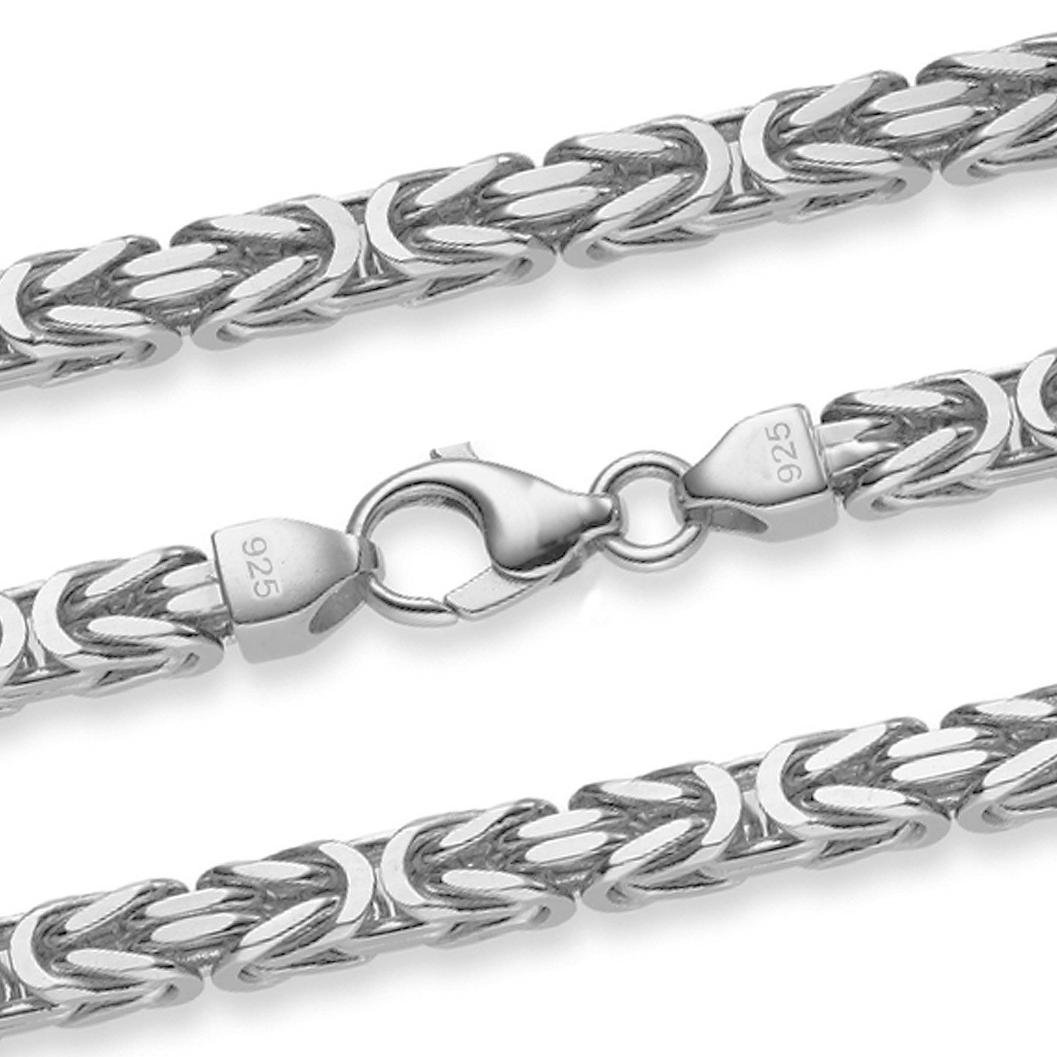 HOPLO Königskette Silberkette Königskette Länge 55cm - Breite 8,3mm - 925 Silber, Made in Germany