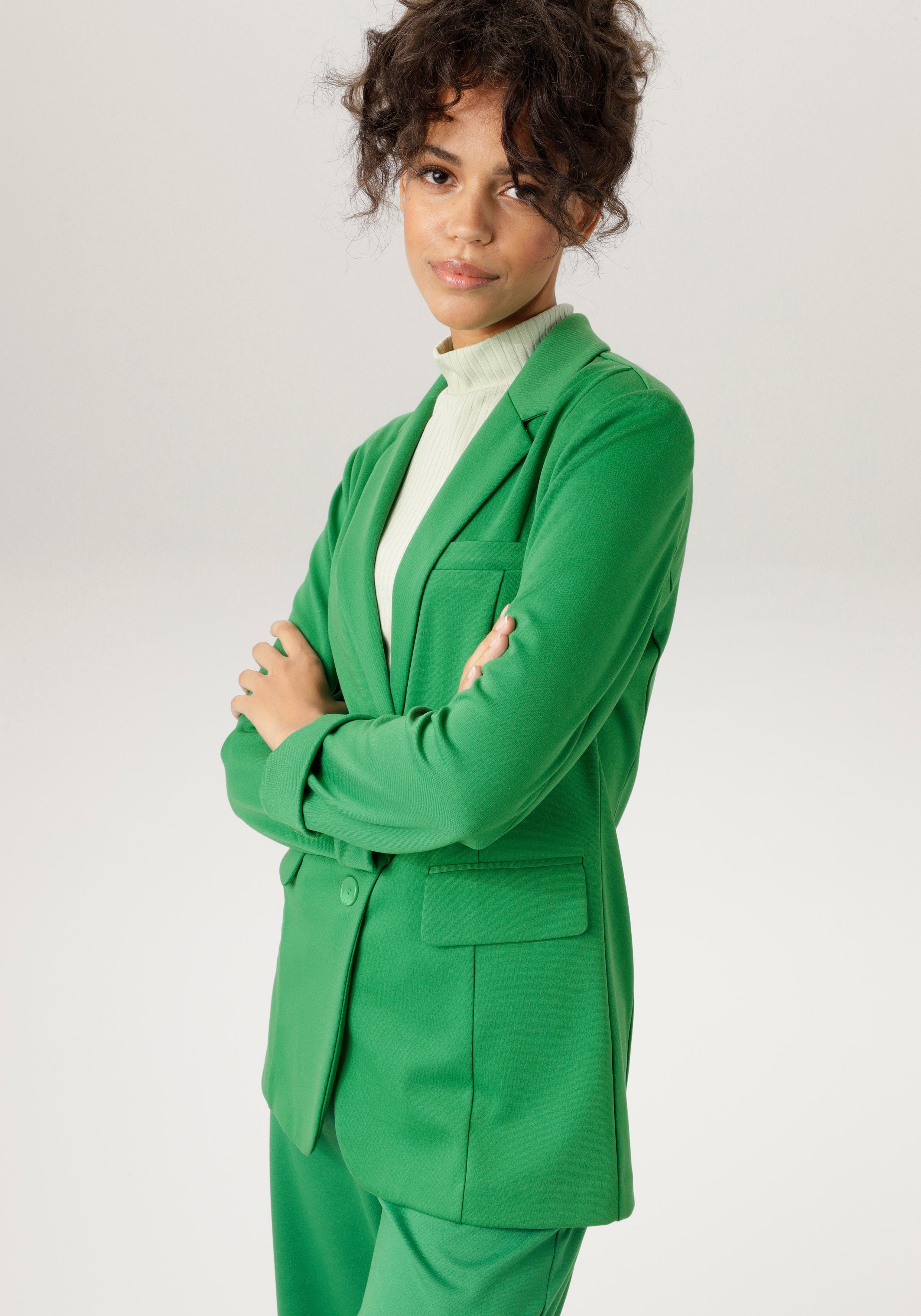 Aniston CASUAL Jackenblazer mit Reverskragen smaragd