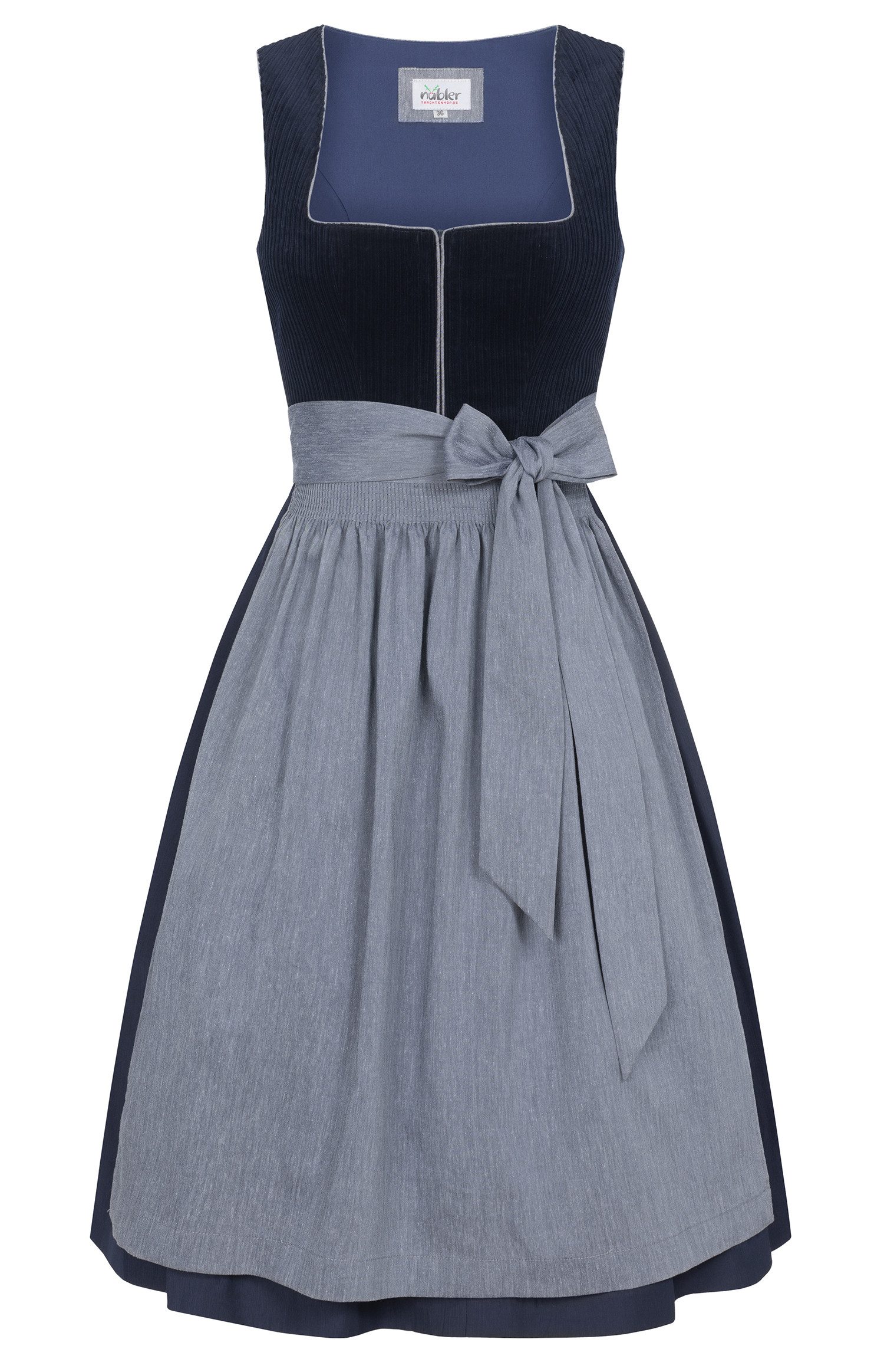 Nübler Dirndl Maxidirndl Florentine in Saphirblau von Nübler - Rocklänge 70 cm