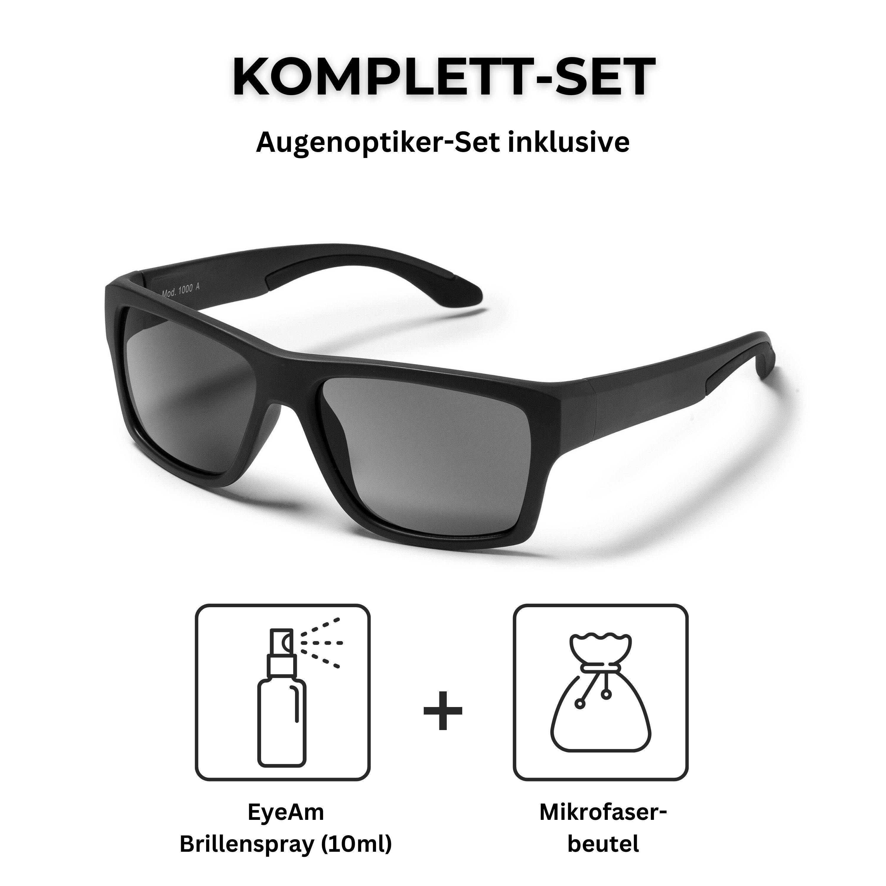 EyeAm Sonnenbrille, Polarisierte Gläser & Ultraleicht, Schwimmfähig, Sportbrille Modell: 1000