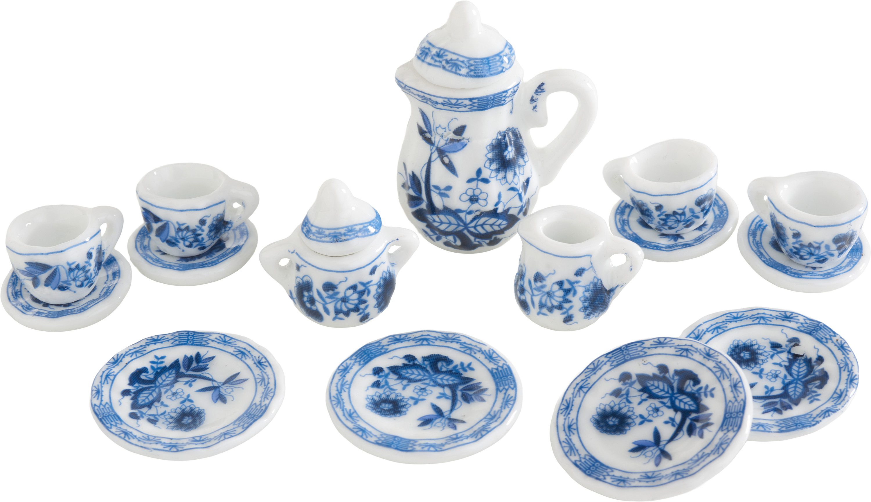 HobbyFun Dekofigur Miniatur Kaffeeservice, 15 Teile
