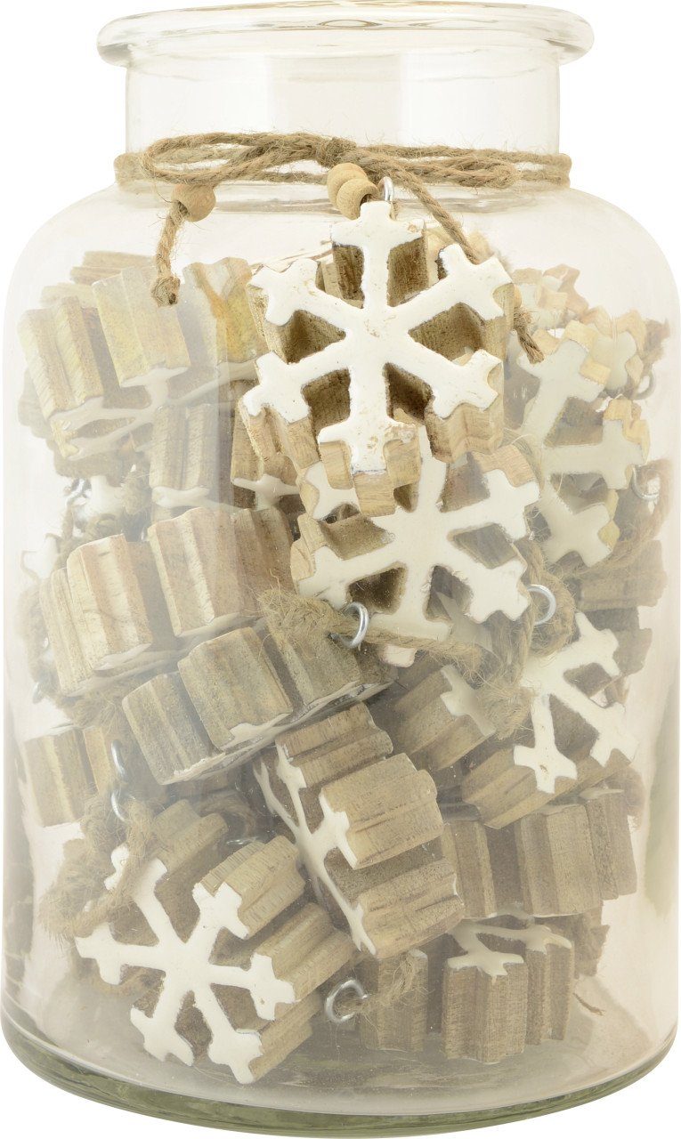 RIFFELMACHER & WEINBERGER Weihnachtsfigur cm Schneeflocke 6 Riffelmacher Dekoanhänger weiß