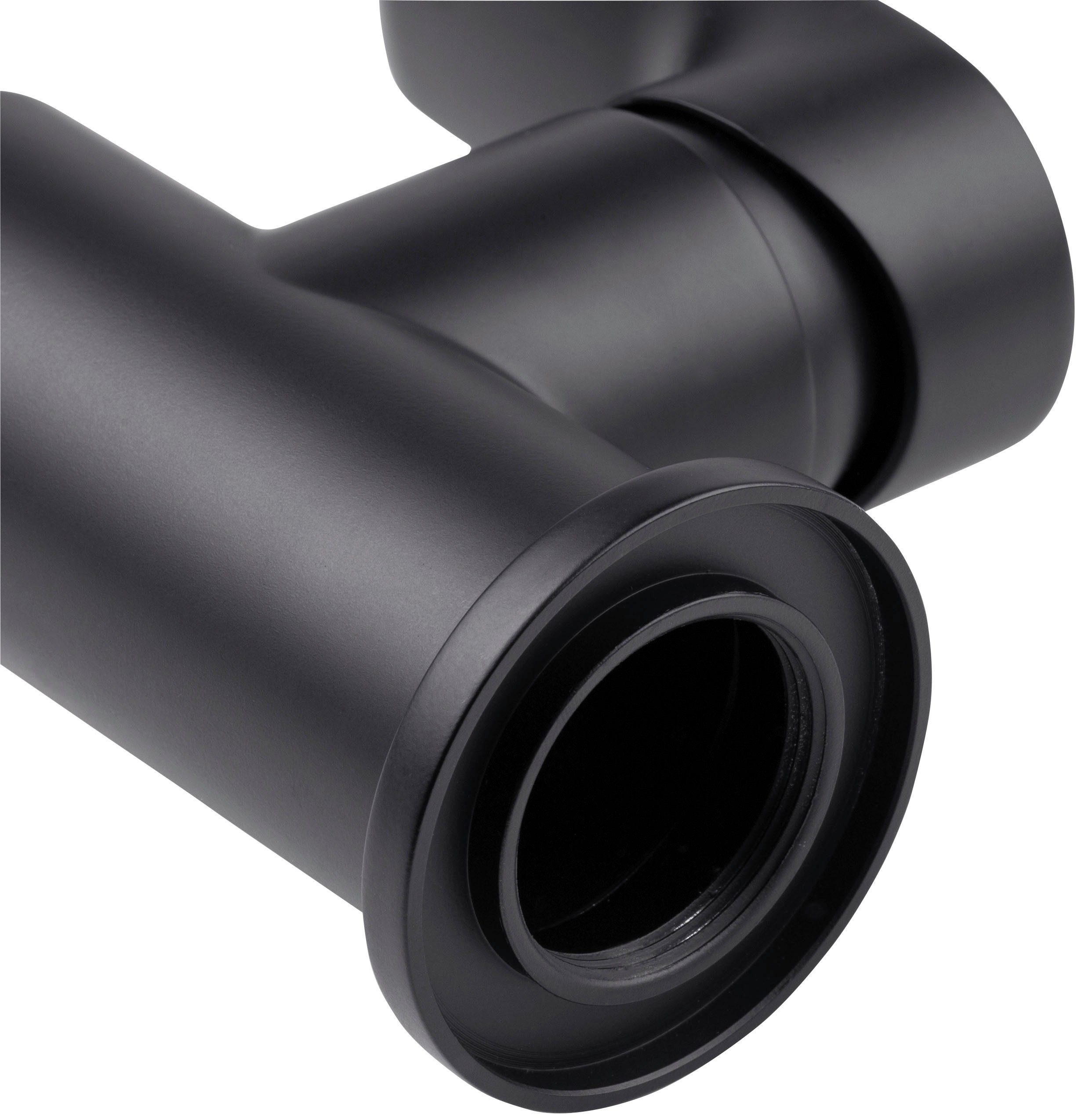 CORNAT Spültischarmatur Einhebelarmatur "Noir Round", ND, Druckguss, schwarz Black Edition, matt schwarz, hoher & schwenkbarer Auslauf – Bild 4 von 5