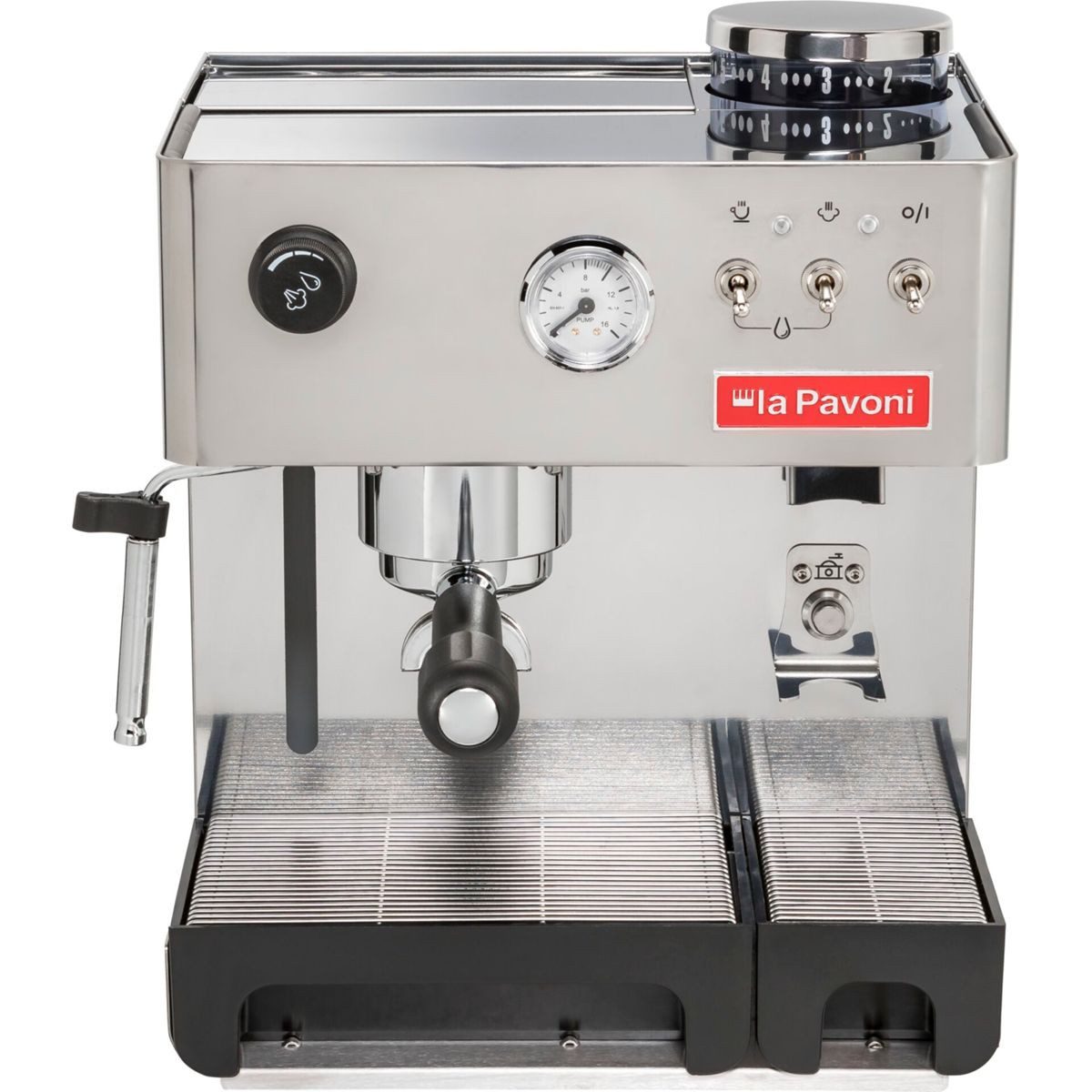 La Pavoni Siebträgermaschine New Domus bar Siebträgermaschine Edelstahl