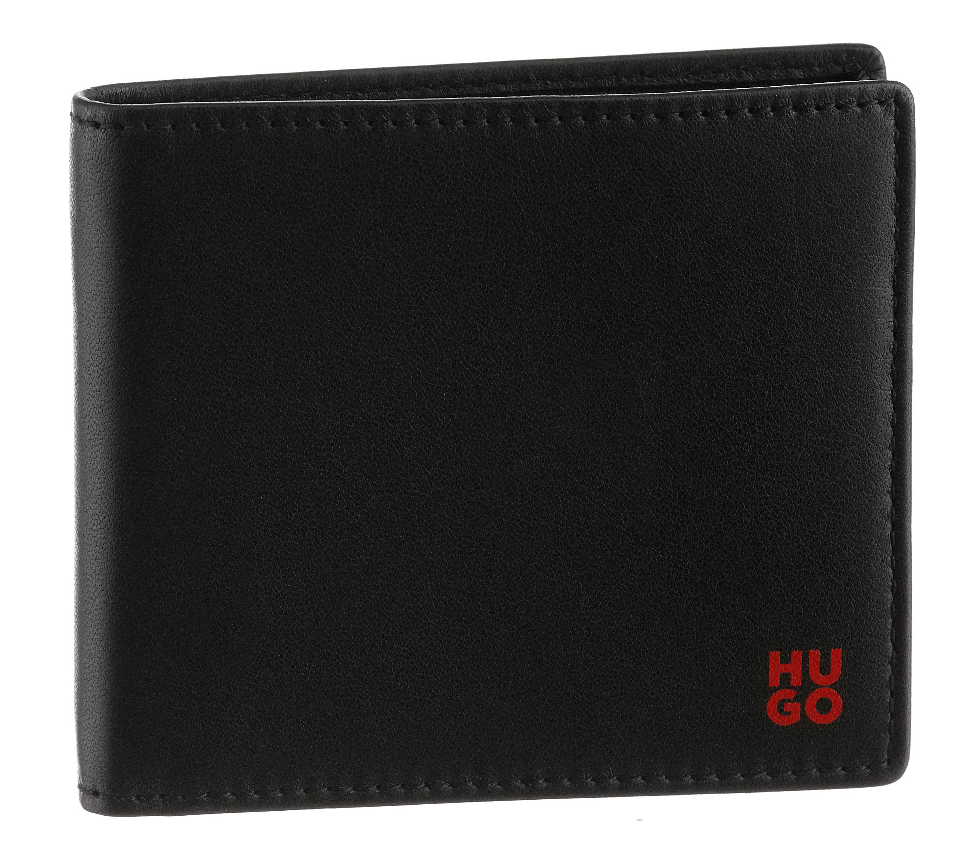 HUGO Geldbörse Tibby_4 cc coin, Wallet, Geldbeutel, zertifiziertes Leder (Leather Working Group)