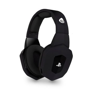 4Gamers PRO4-80 Stereo schwarz Gaming-Headset (Inline-Lautstärkeregelung, Mikrofon-Stummschaltung, MESH-Ohrpolster, Abnehmbares Mikrofon, kompatibel mit PS4)
