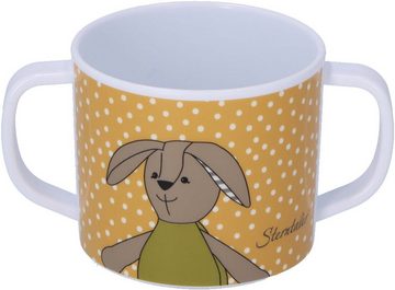 Sterntaler® Kinderbecher Henkeltasse Elefant Eddy und Hase Happy, Polypropylen, Silikon