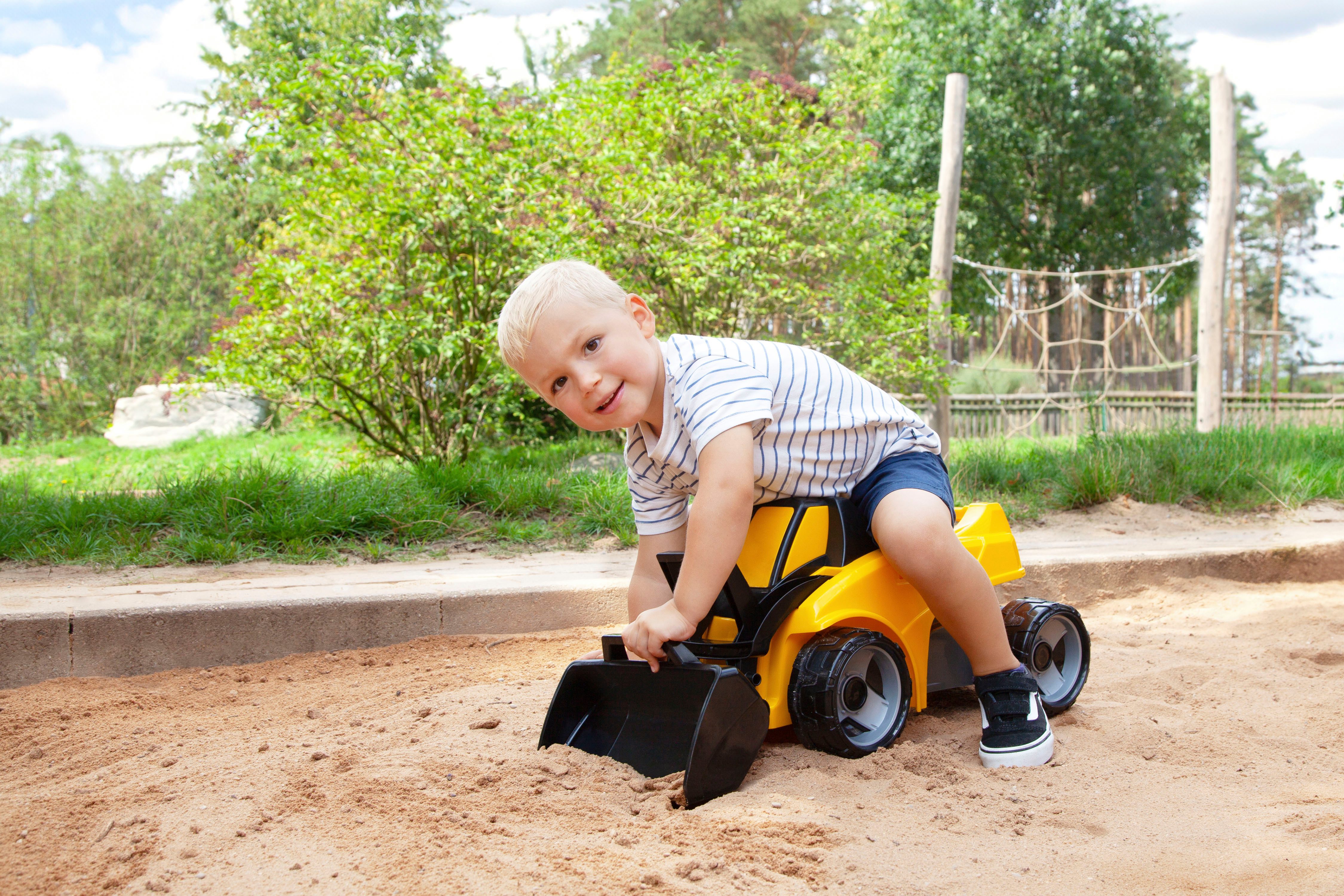 Lena® Spielzeug-Radlader Aufsitz-Schaufellader Giga Trucks Pro X, Made in Europe