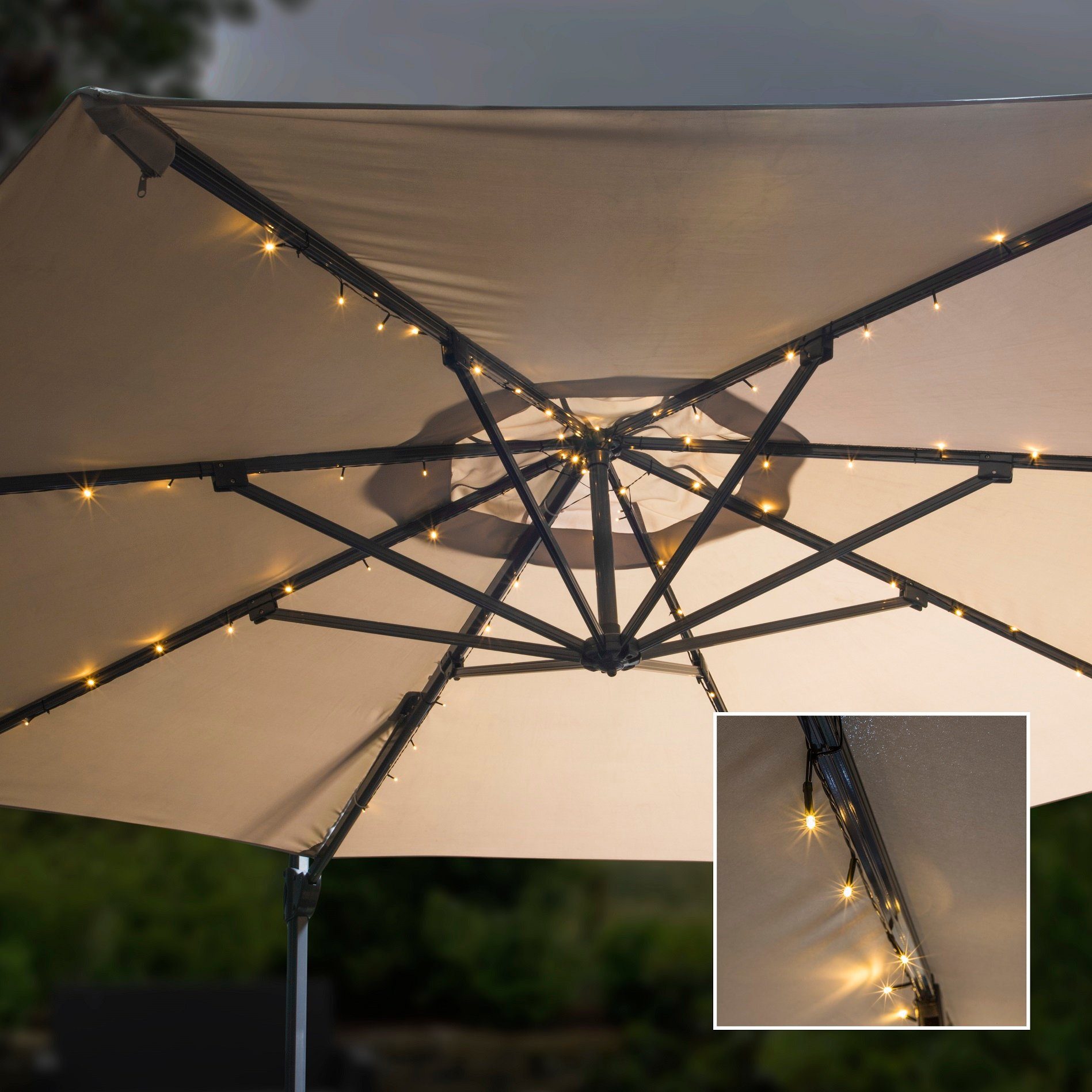 GartenHero LEDLichterkette »72 LED Solar Lichterkette Sonnenschirme