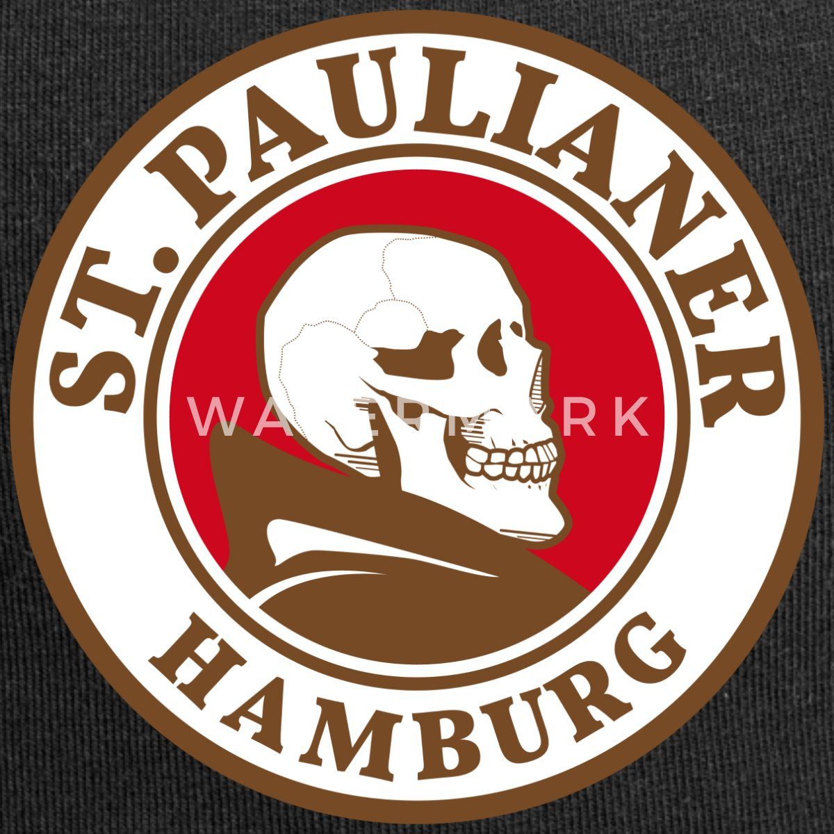 Spreadshirt Beanie St. Paulianer Totenkopf Mönch Jersey-Beanie (1-St)