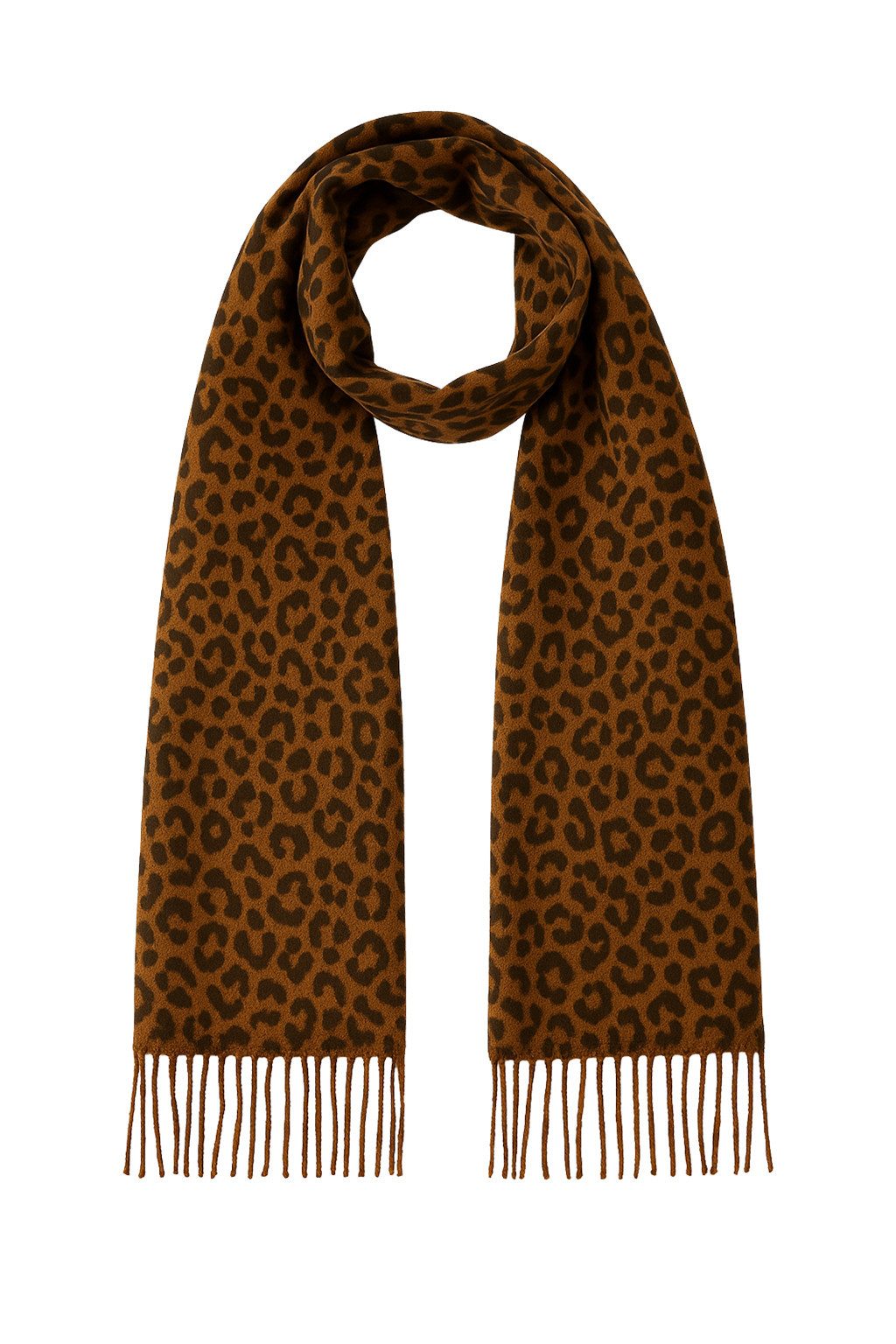 Faera Modeschal Leopardenmuster weicher Griff mit Fransen leicht wärmend, ( günstig online kaufen
