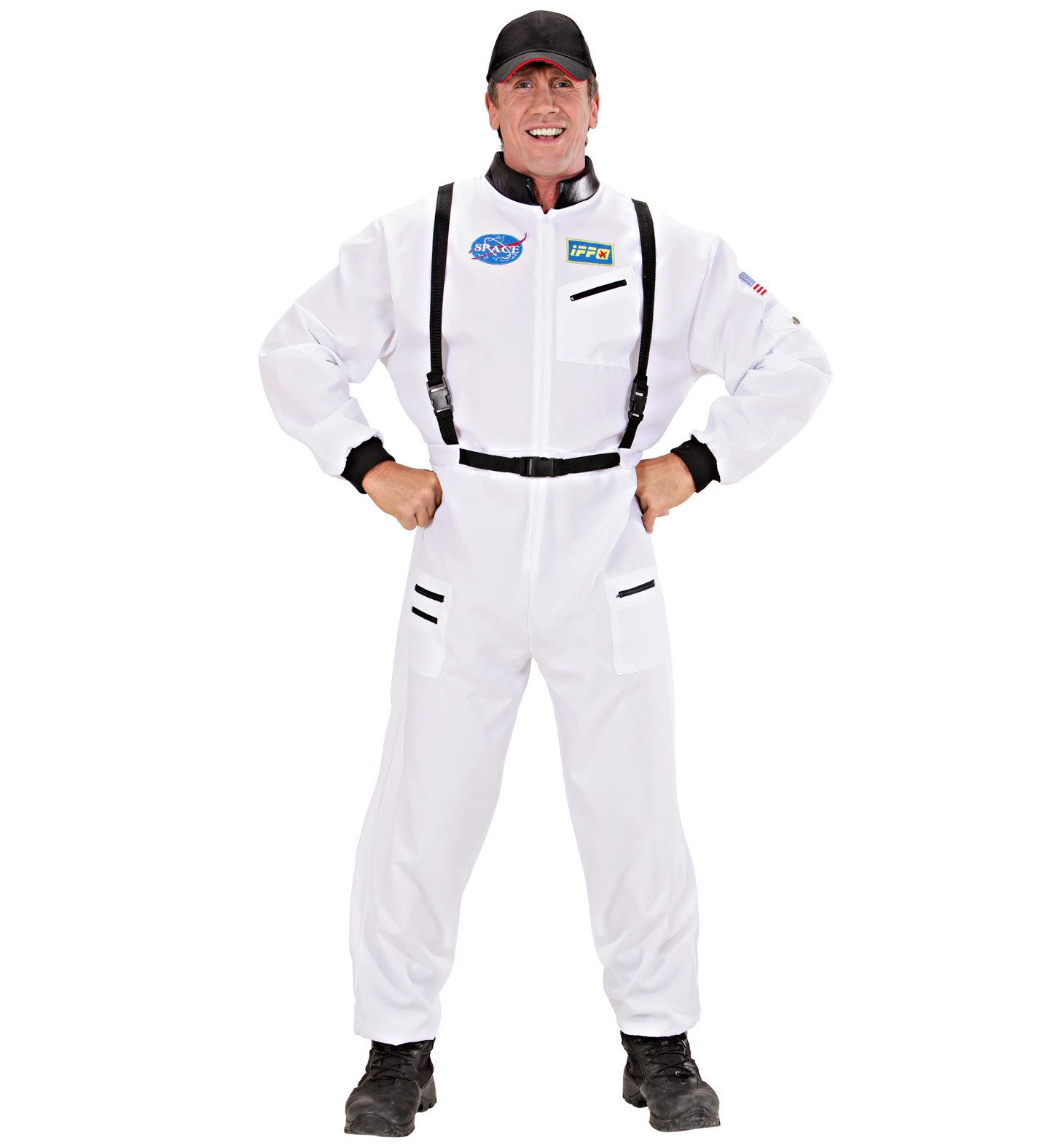 Kostüm Astronaut Overall weiss Herren