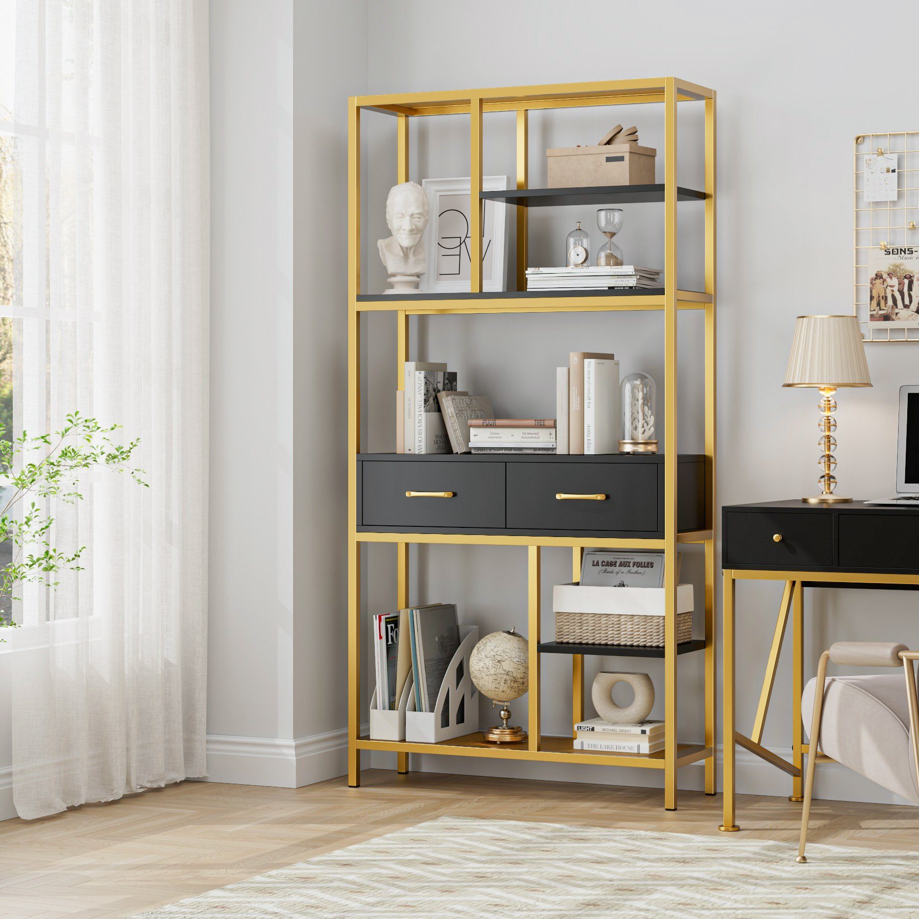 HOMECHO Bücherregal, Büroregal 5 Ebenen 2 günstig online kaufen