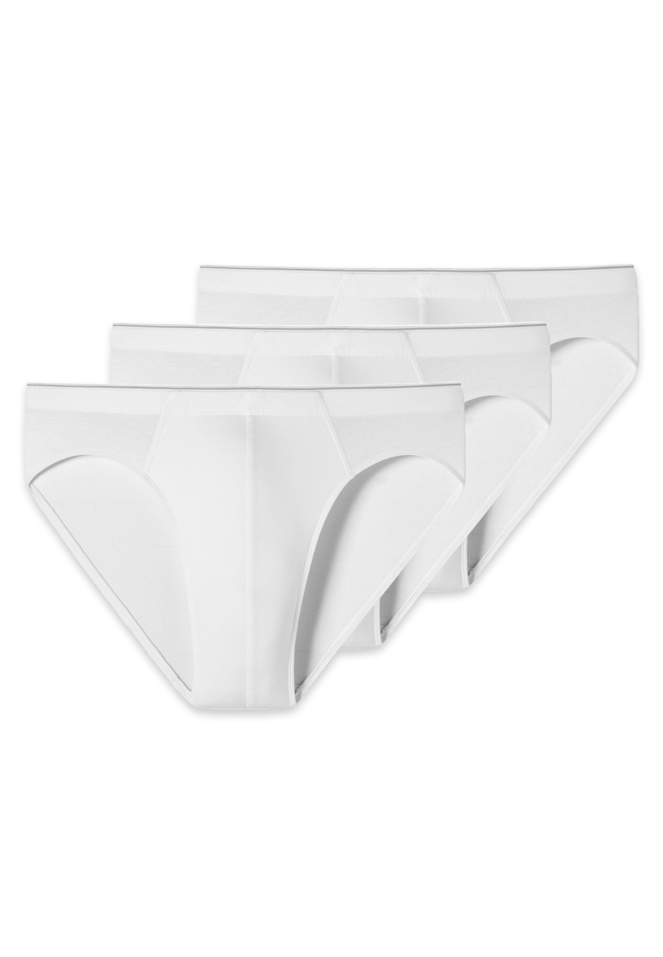 - Cotton Ohne 3er Slip 3-St) - Slip Eingriff - Unterhose (Spar-Set, 95/5 Schiesser Baumwolle Weiß / Pack Mini Organic
