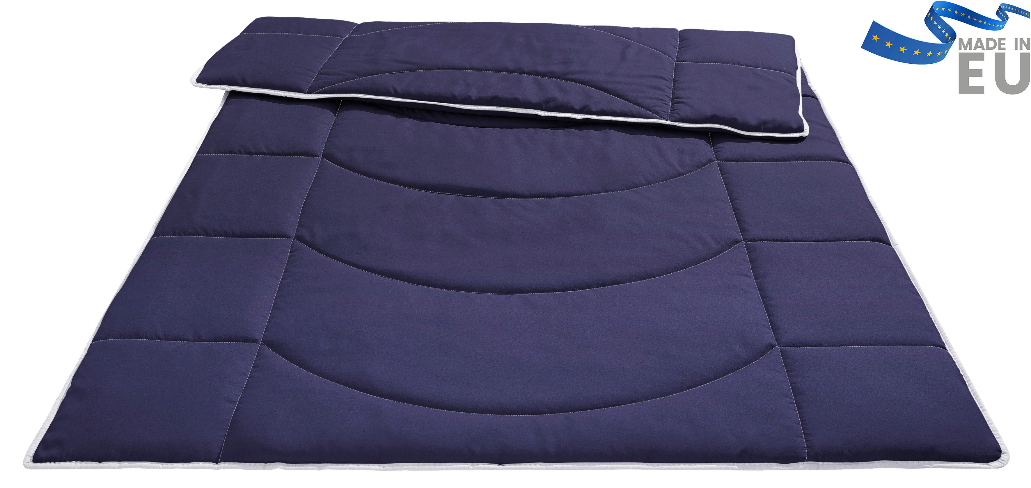 OTTO home Microfaserbettdecke Microlux, Bettdecke 135x200 cm und Übergrößen bis 240x220cm, Füllung: Feuchtigkeitsregulierende 3D Klimafaser (Polyester), Bezug: Microfaser-Feinbatist, fest versteppter Bezug - keine Bettwäsche nötig, Sommer, Winter