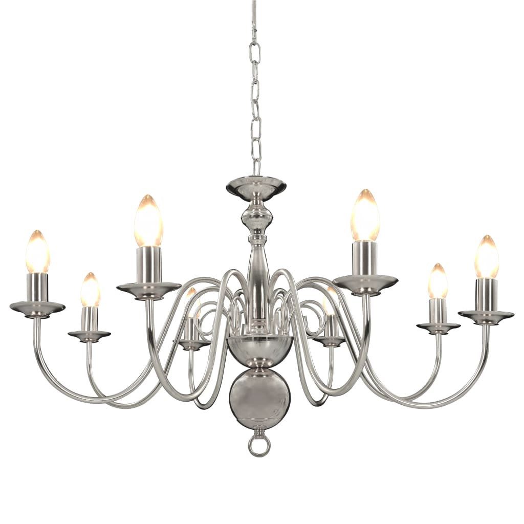 furnicato Kronleuchter Eleganter 80 x 45 cm in Silber