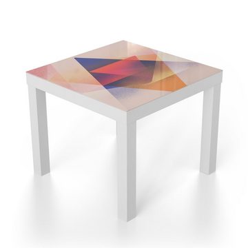 DEQORI Couchtisch 'Geometrie der Farben', Glas Beistelltisch Glastisch modern